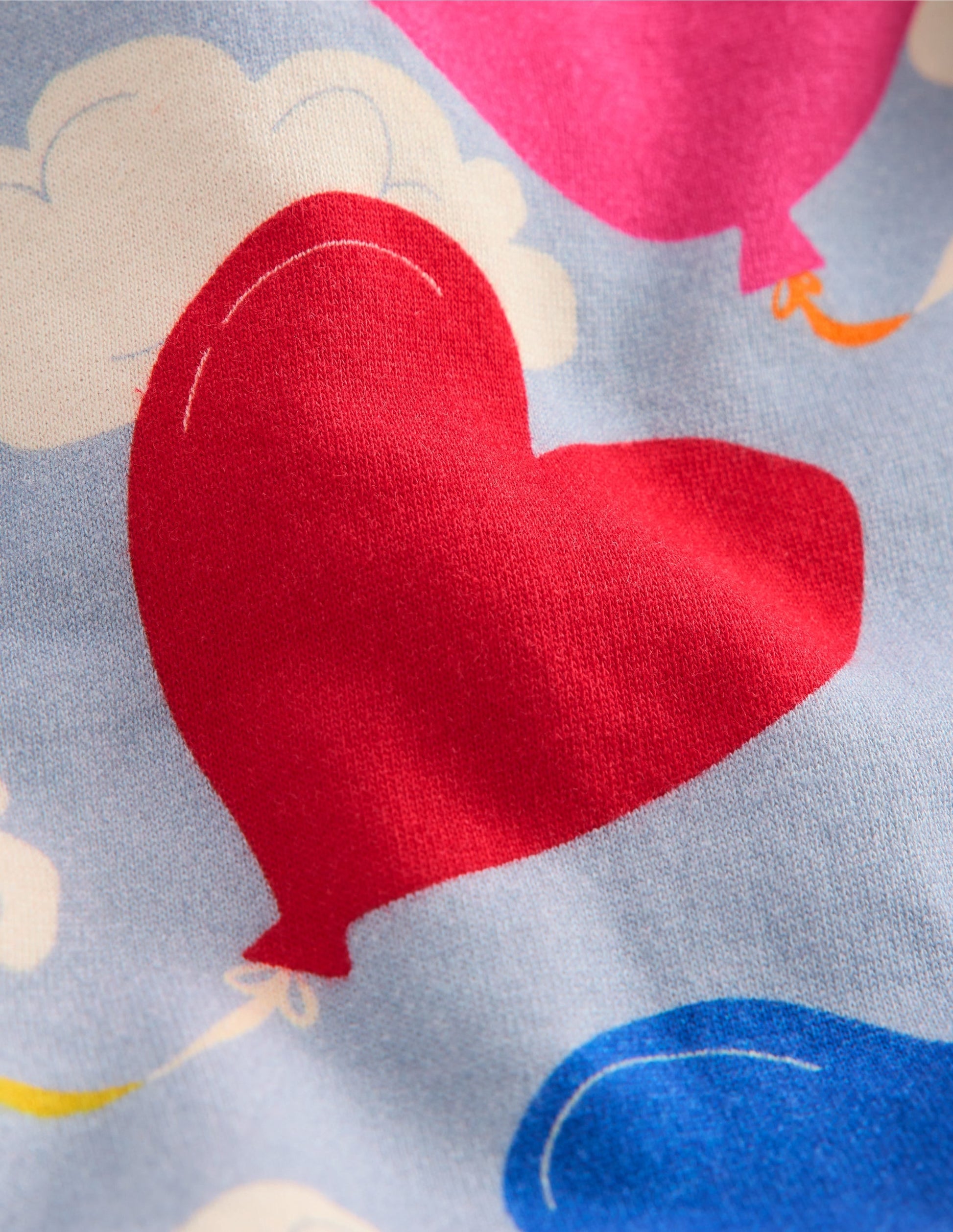 Printed Relaxed Sweatshirt-Misty Blue Balloon Sky-3