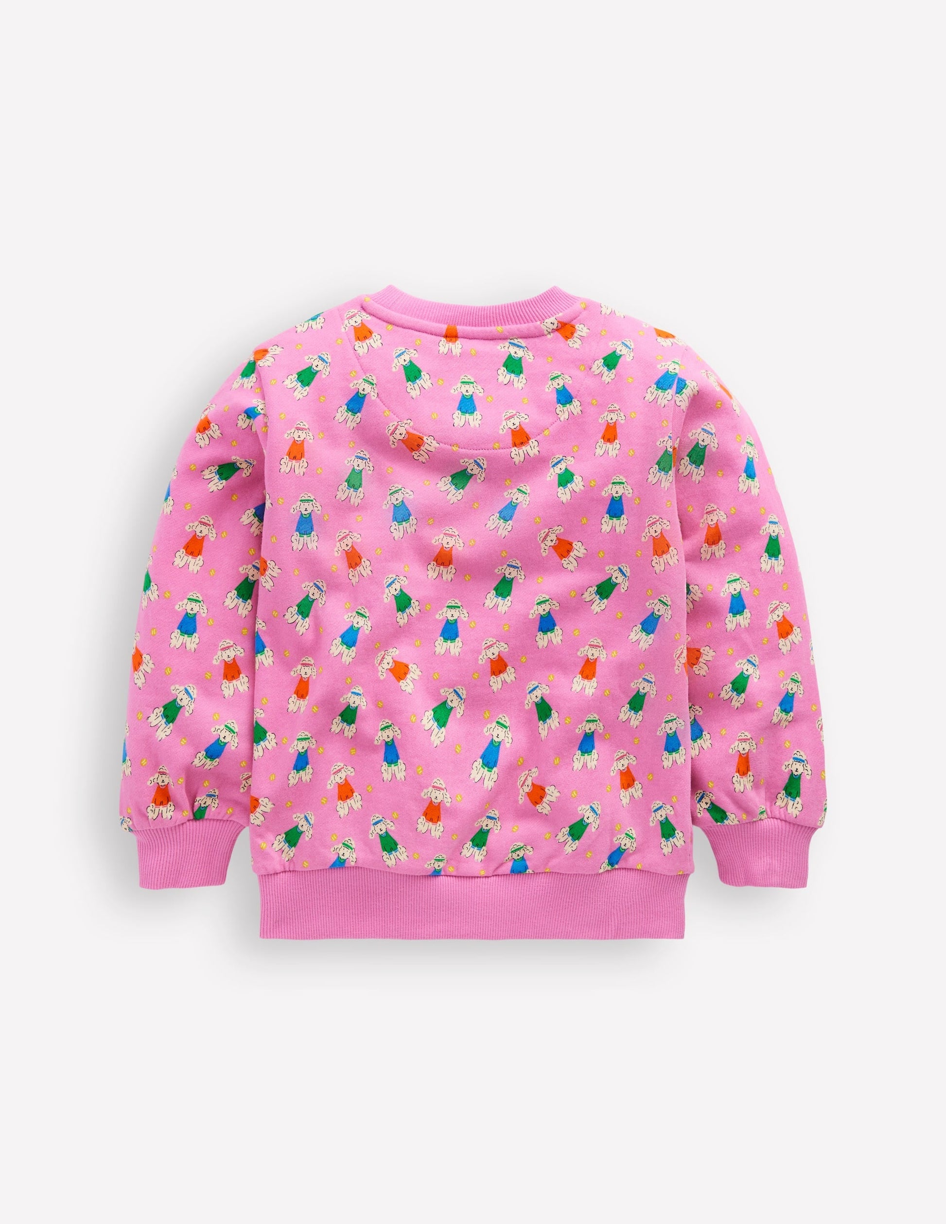 Printed Relaxed Sweatshirt-Cosmos Pink Sporty Poodle-2