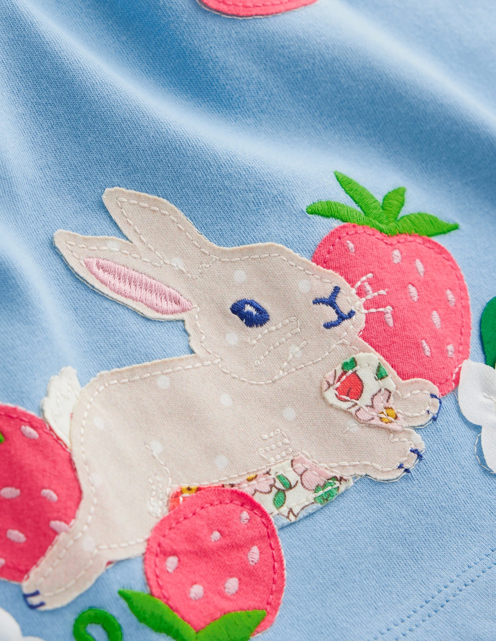 Appliqué Tunic and Legging Set-Glacier Blue Bunnies-3