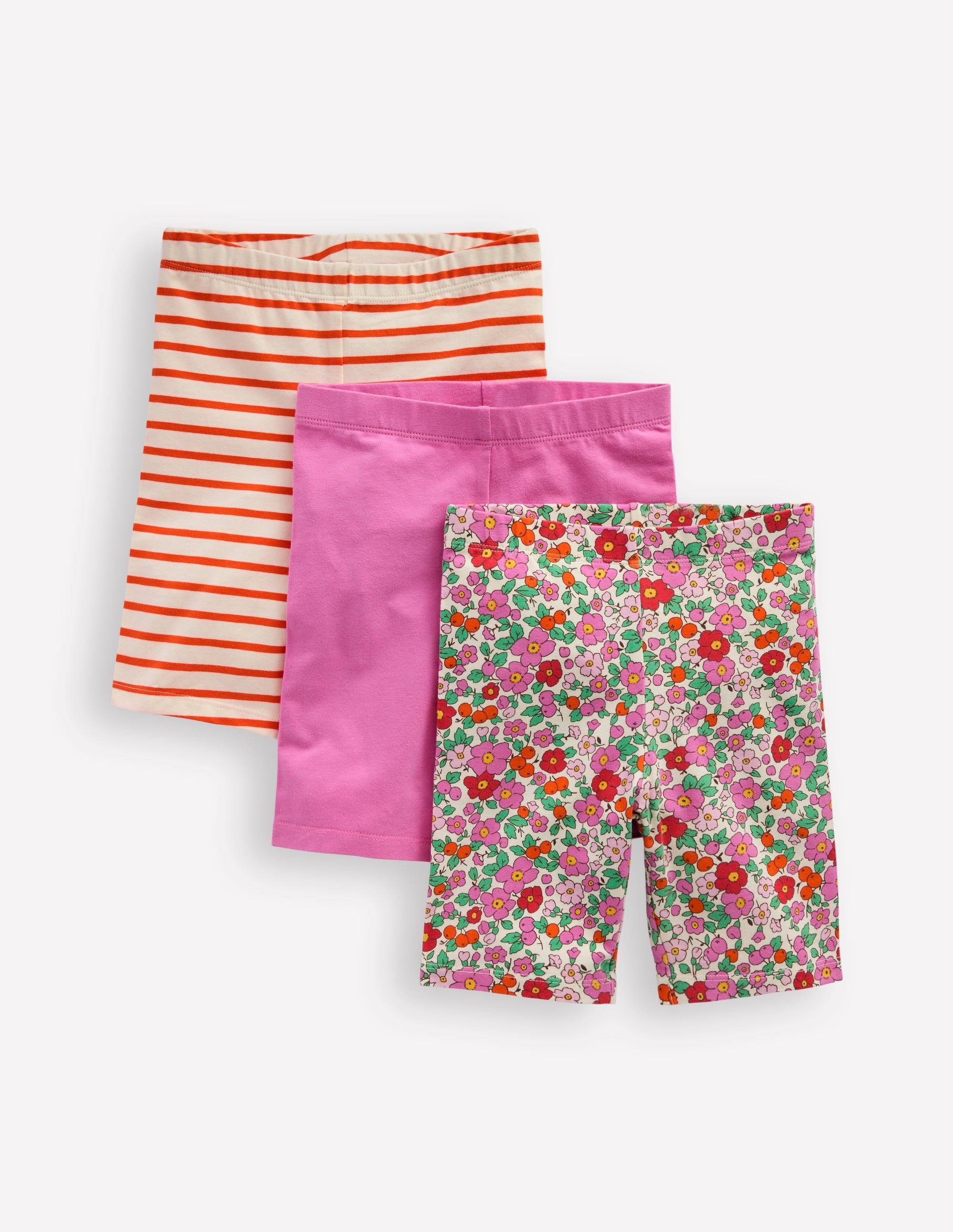 3-Pack Cycling Short-Pink Apple Blossom Floral - Image 1