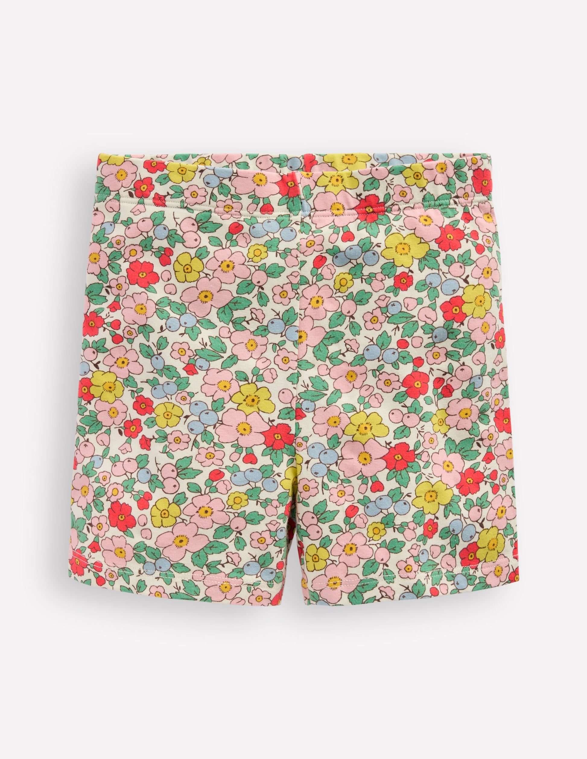 Cartwheel Shorts-Vanilla Apple Blossom Floral-1