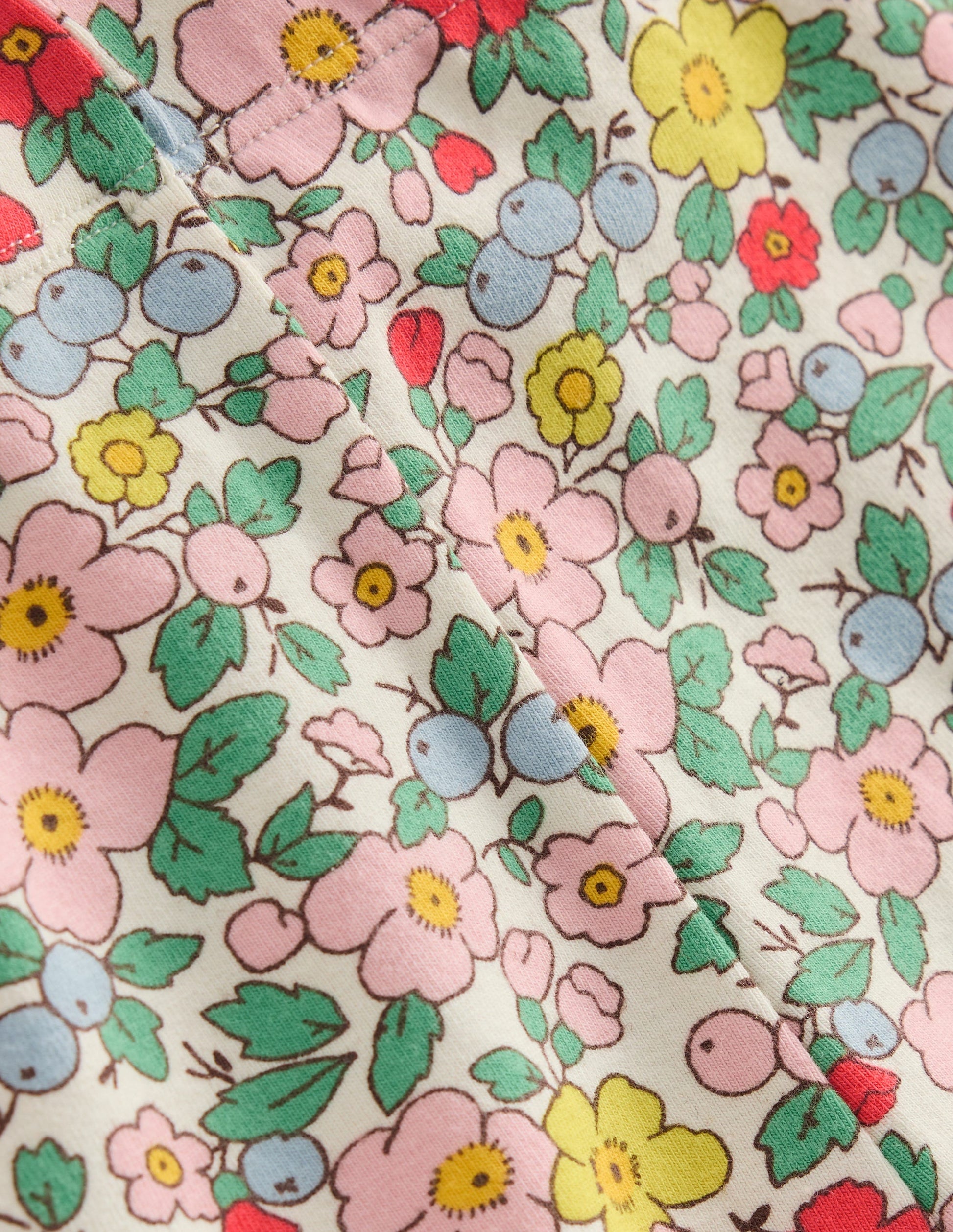 Cartwheel Shorts-Vanilla Apple Blossom Floral-3