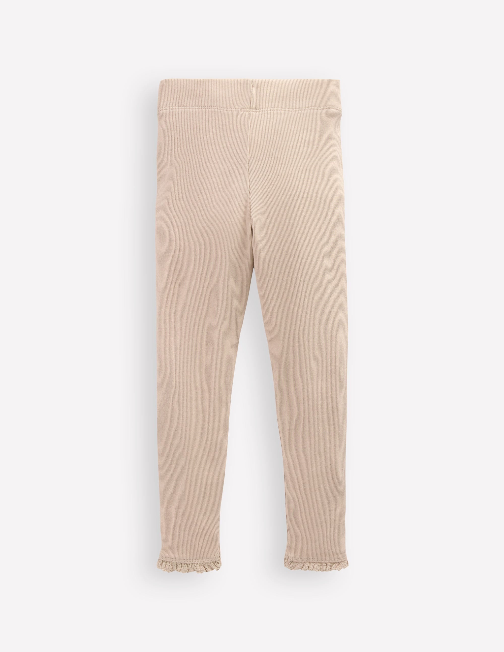 Ribbed Leggings-Oatmeal Marl - Image 2
