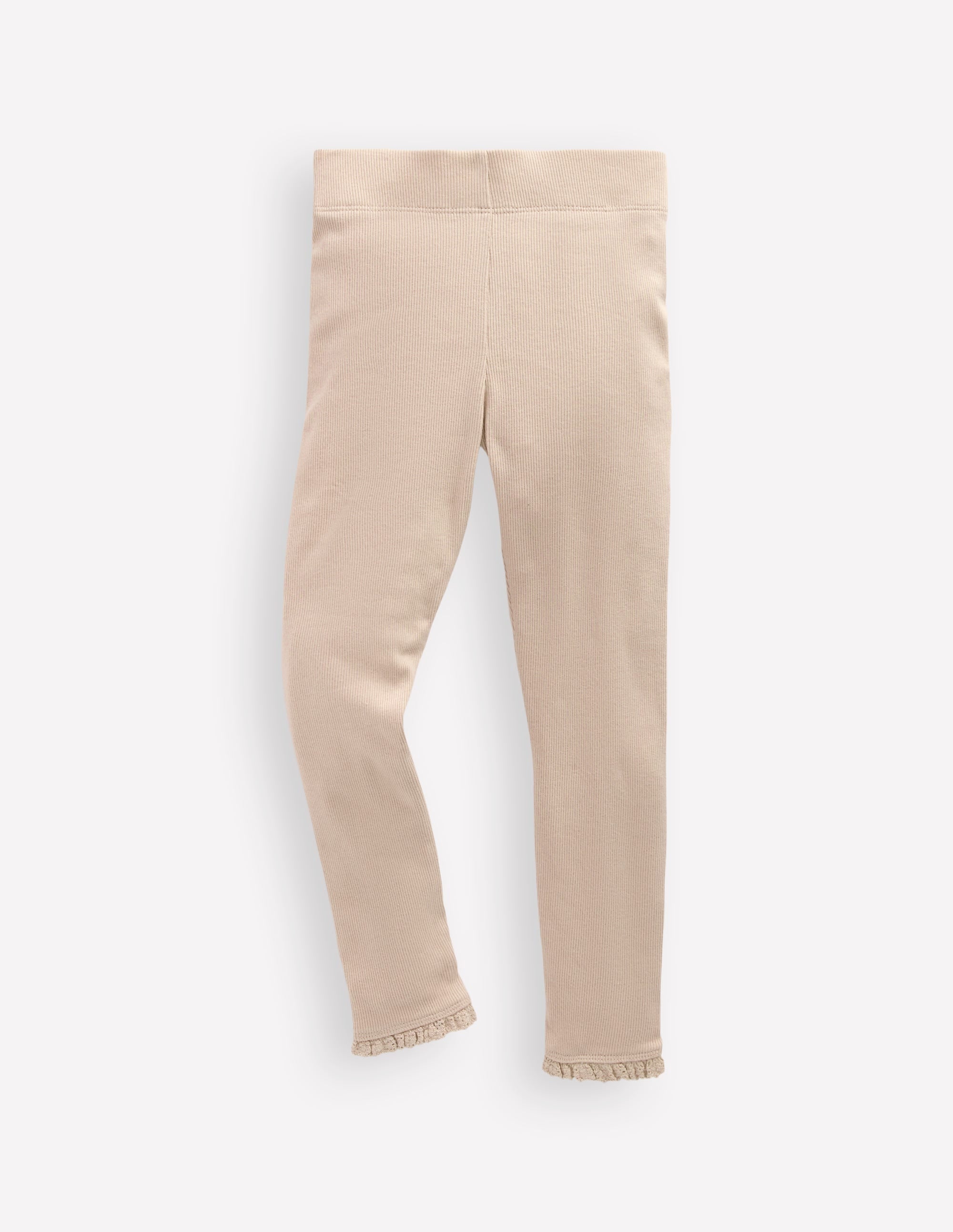 Ribbed Leggings-Oatmeal Marl - Image 1