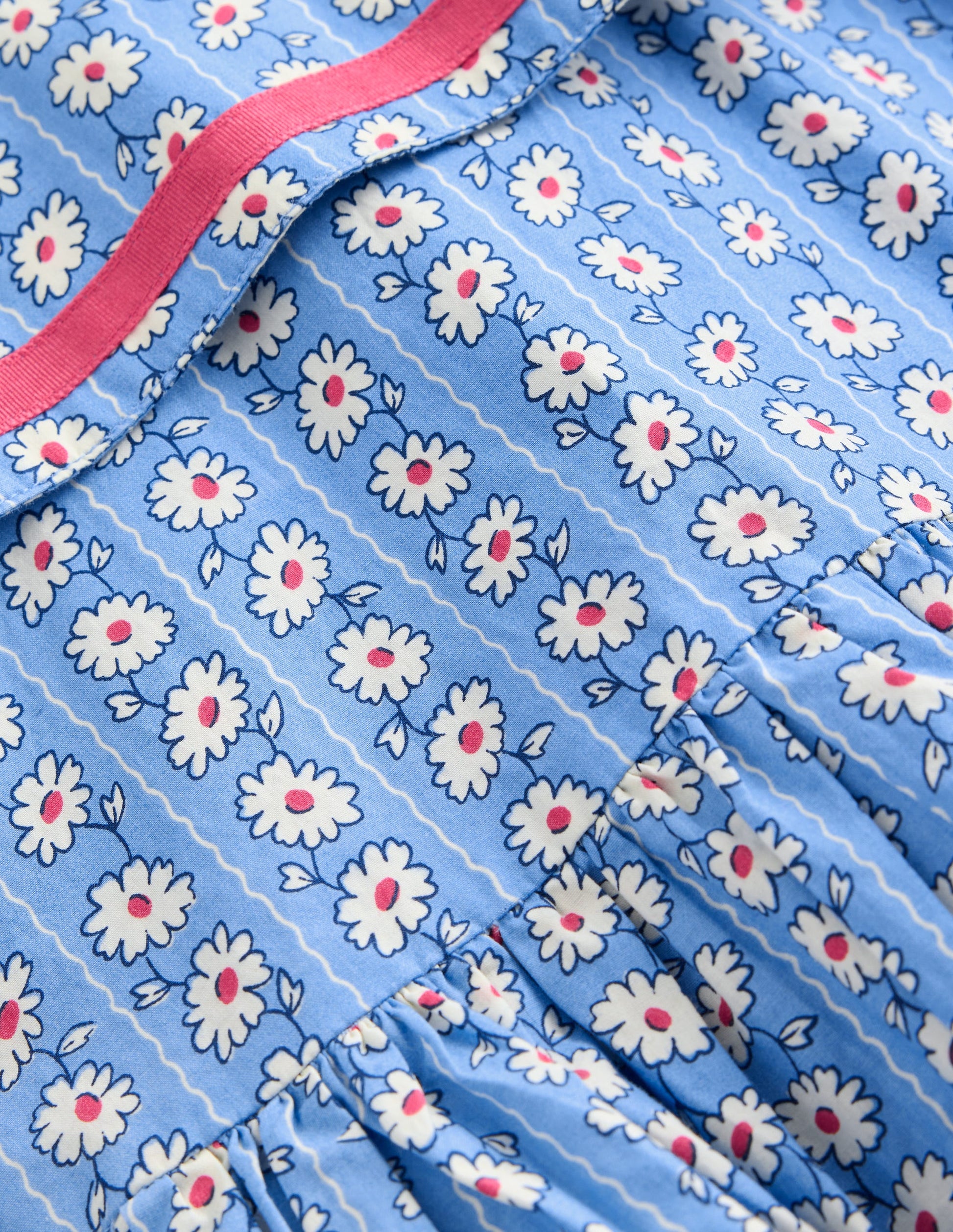 Heritage Sailor Dress-Arctic Blue Daisy Stripe-4