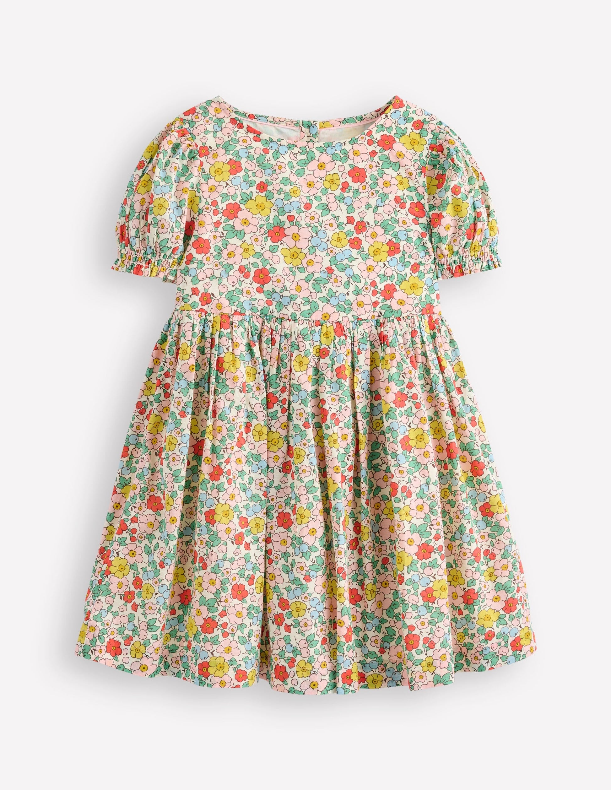 Madeline Woven Dress-Vanilla White Apple Blossom-1