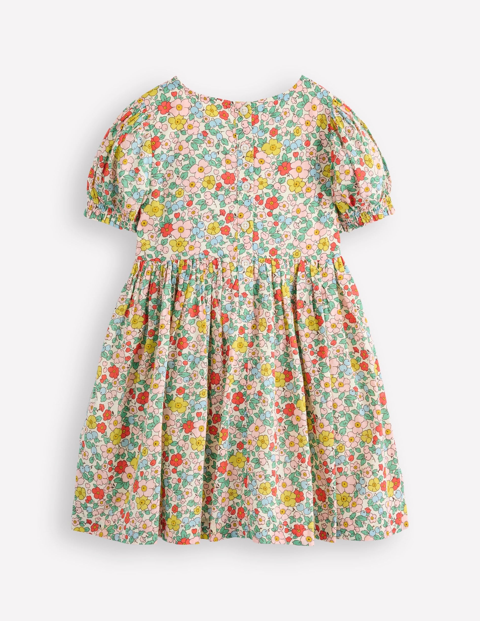 Madeline Woven Dress-Vanilla White Apple Blossom-2