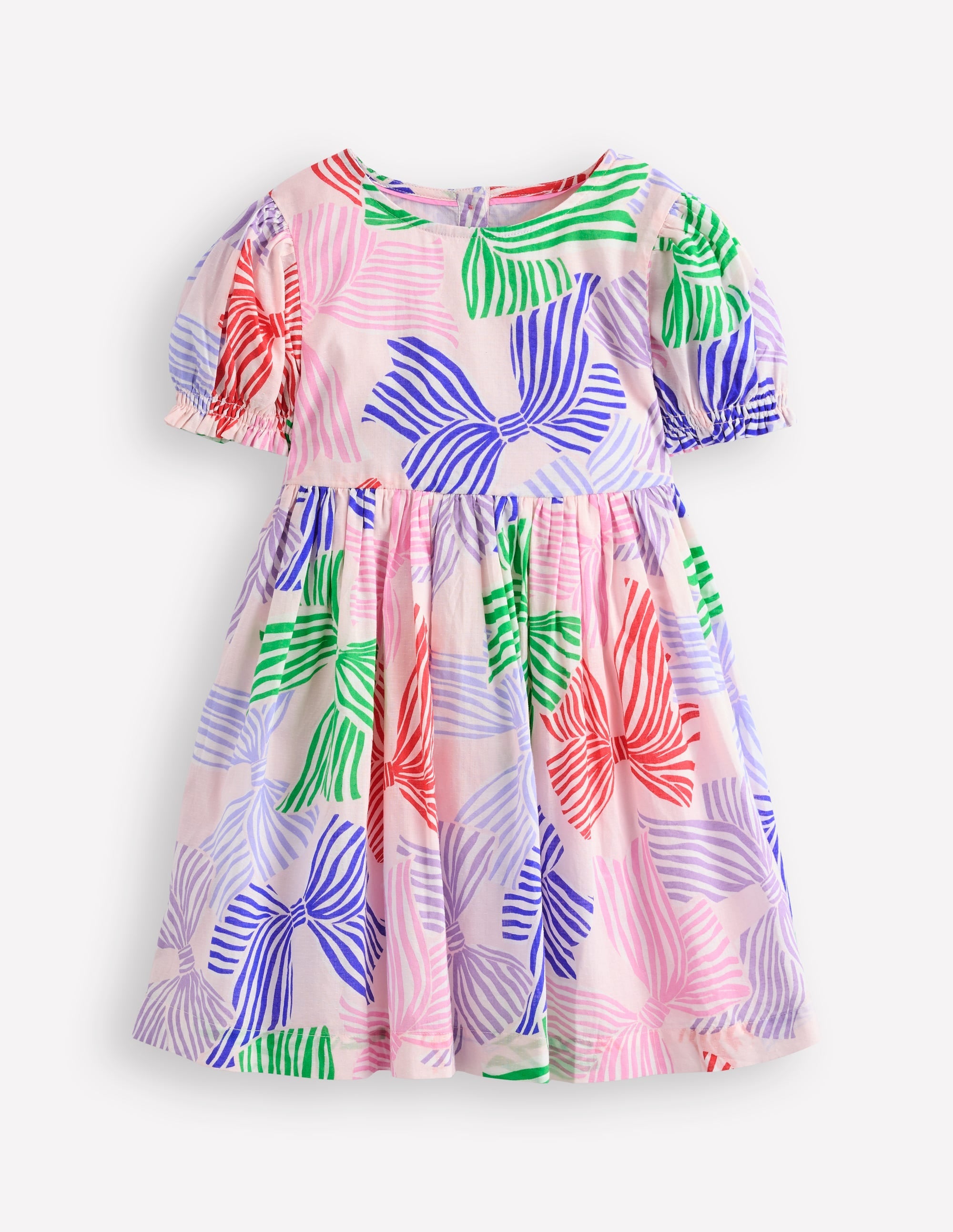 Madeline Woven Dress-French Pink Bows - Image 2