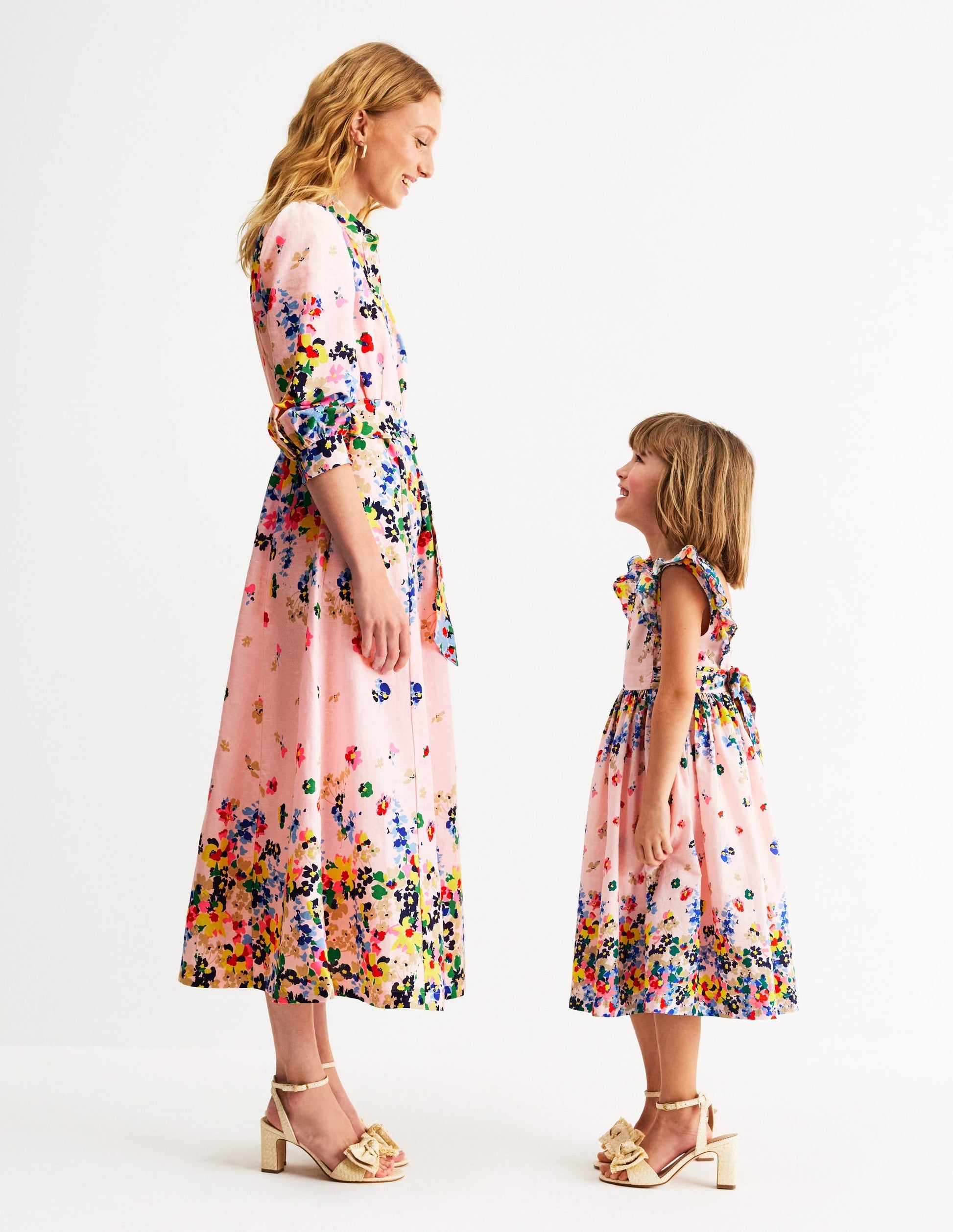 Bow Back Midi Dress-Floral Placement-4