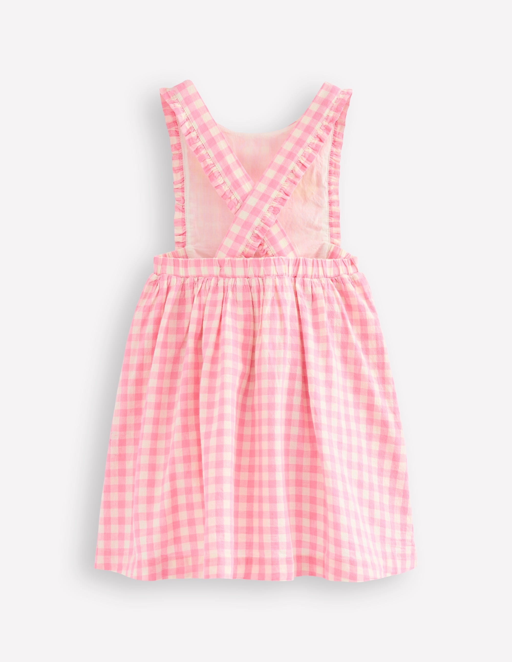 Pinafore Dress-Pink Gingham Easter - Image 3