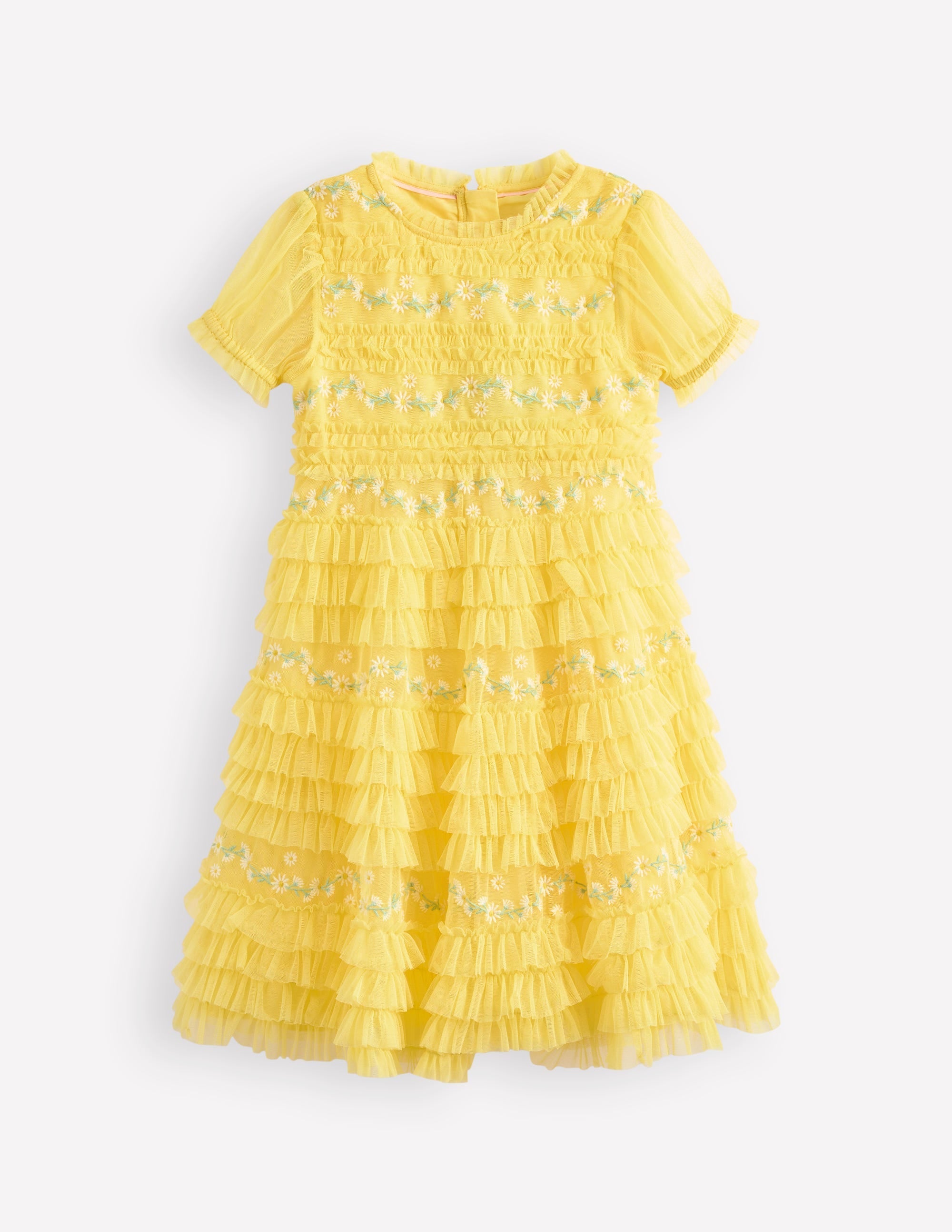 Ruffle Tulle Dress-Butter Yellow - Image 2