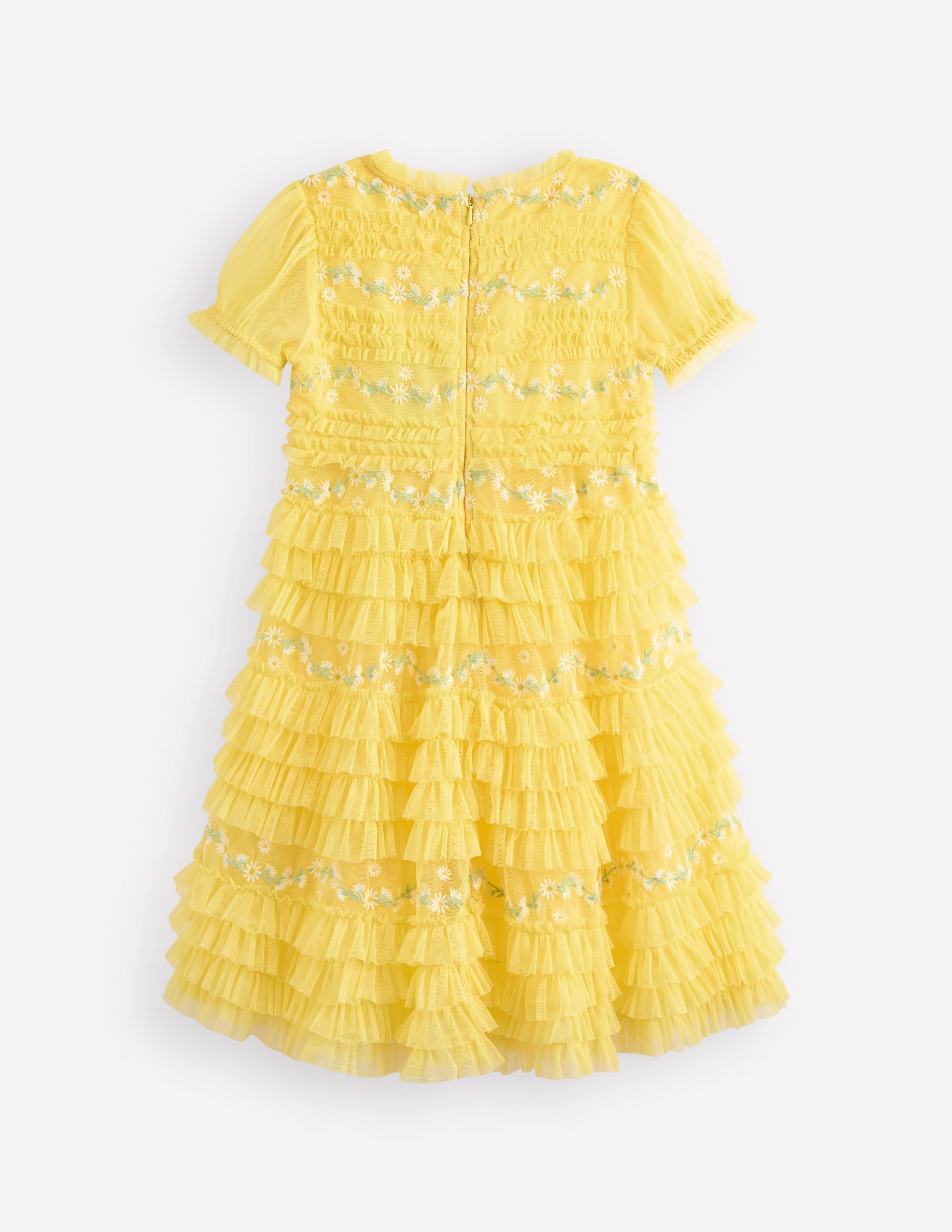 Ruffle Tulle Dress-Butter Yellow - Image 3