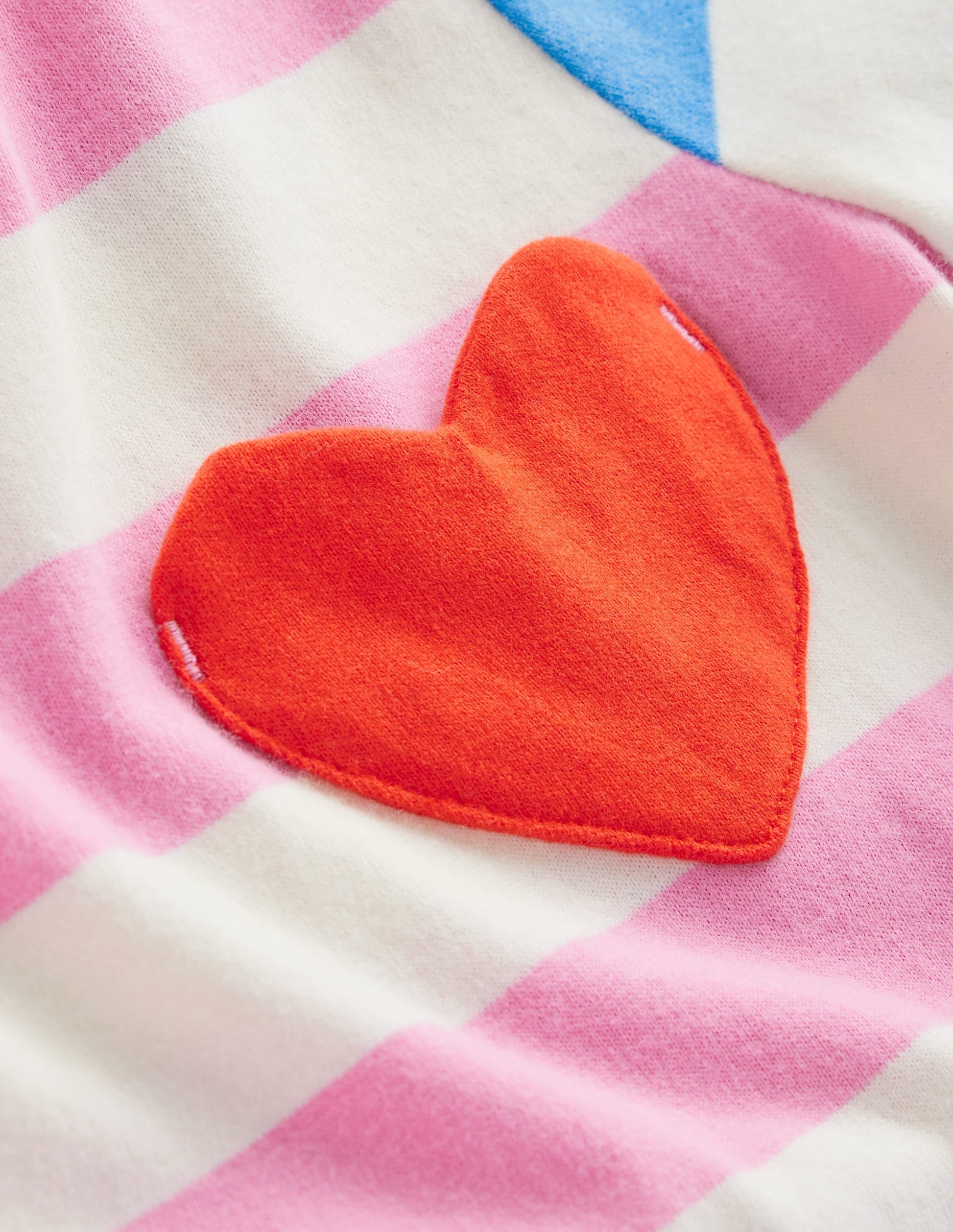 Heart Pocket Fun Jersey Dress-Multi Hotchpotch Stripe-3