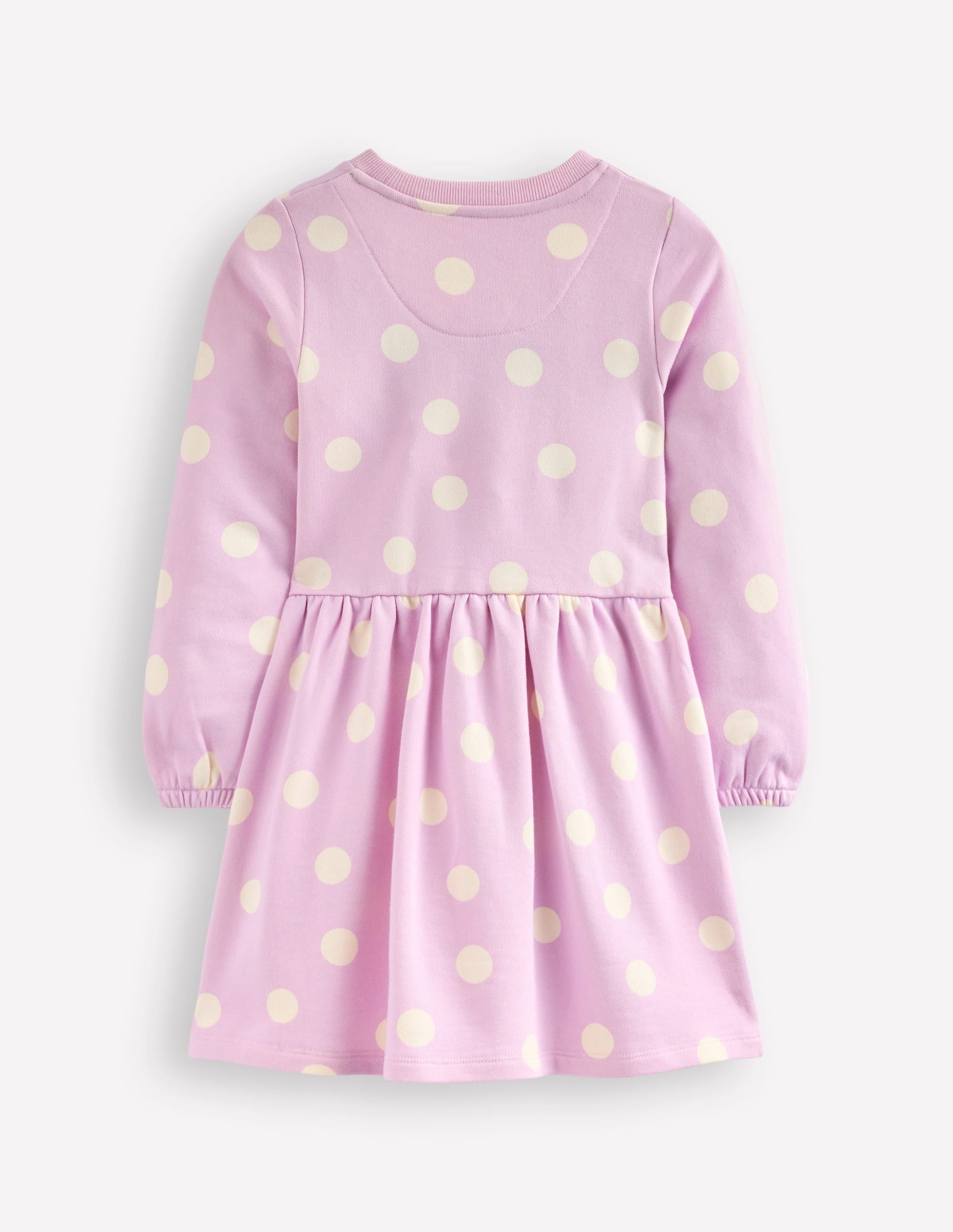 Boucle Appliqué Sweat Dress-Sugared Lilac Spot Dogs-2