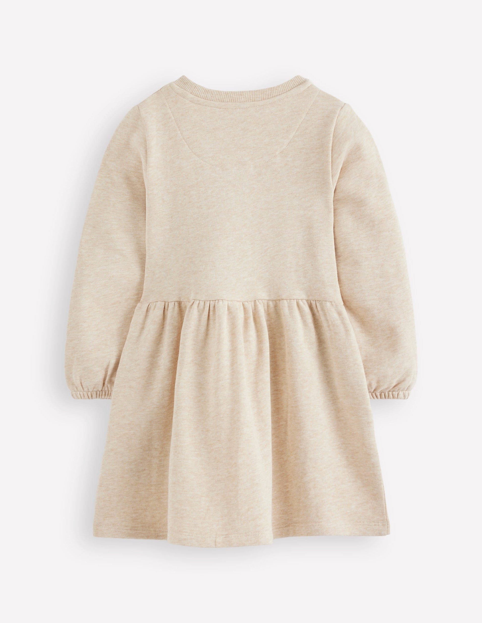 Boucle Appliqué Sweat Dress-Oatmeal Marl Easter Patches-2