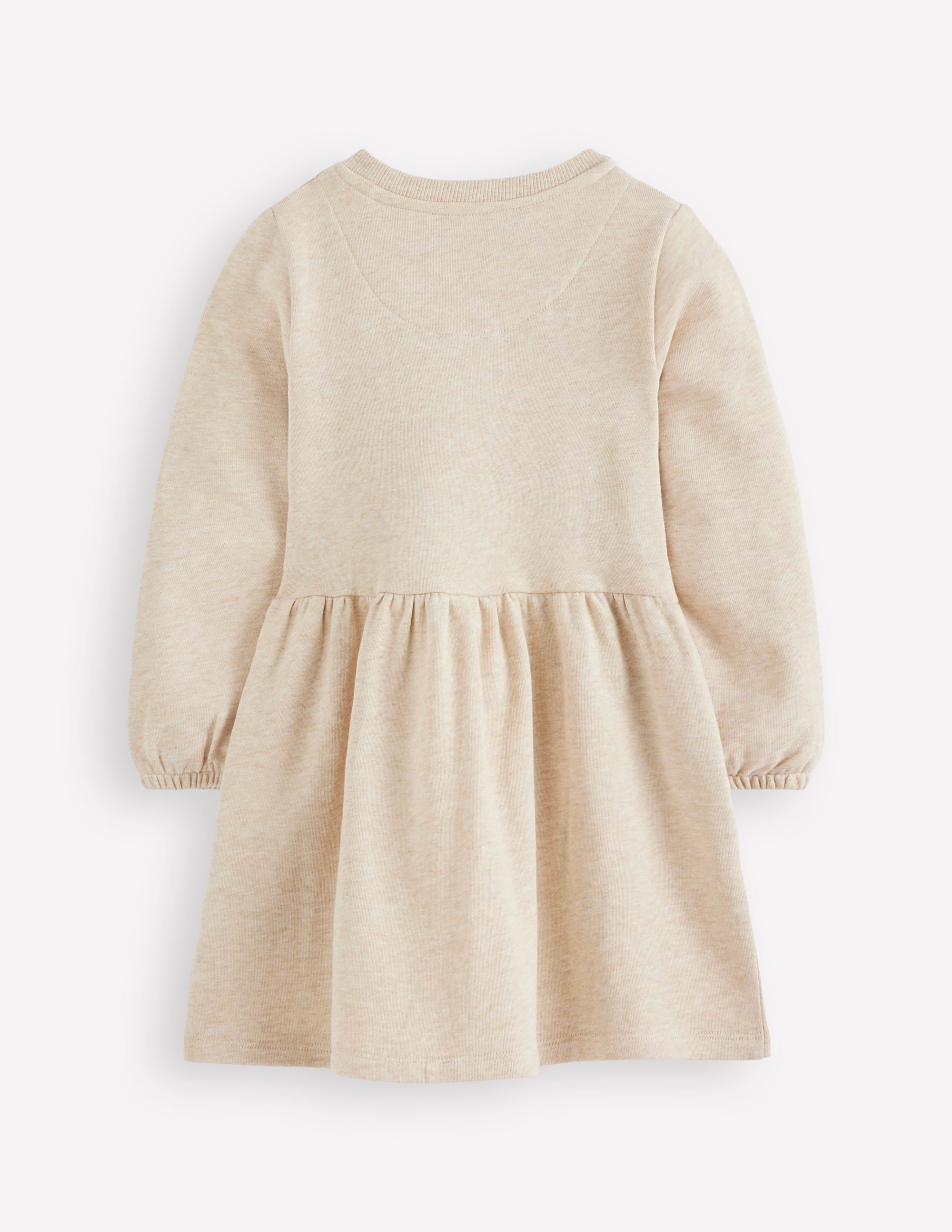 Boucle Appliqué Sweat Dress-Oatmeal Marl Easter Patches - Image 2