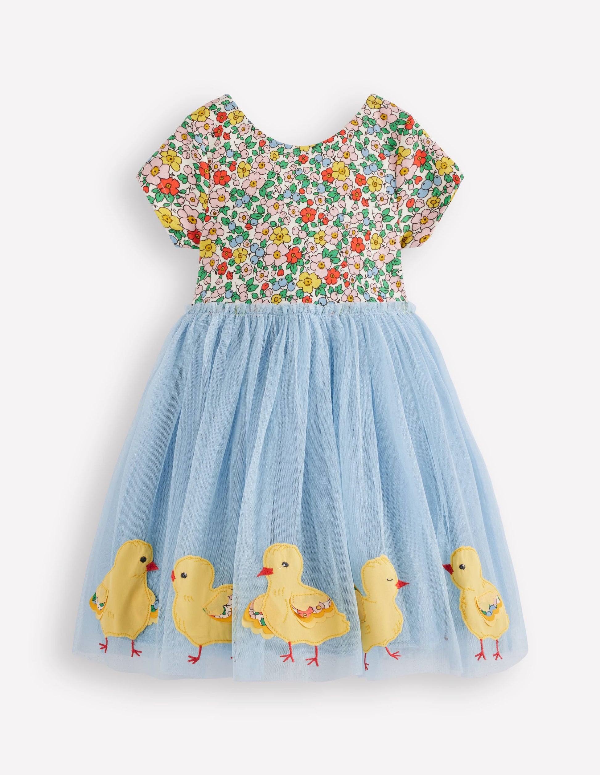 Ami Applique Tulle Dress-Pale Blue Chicks-2
