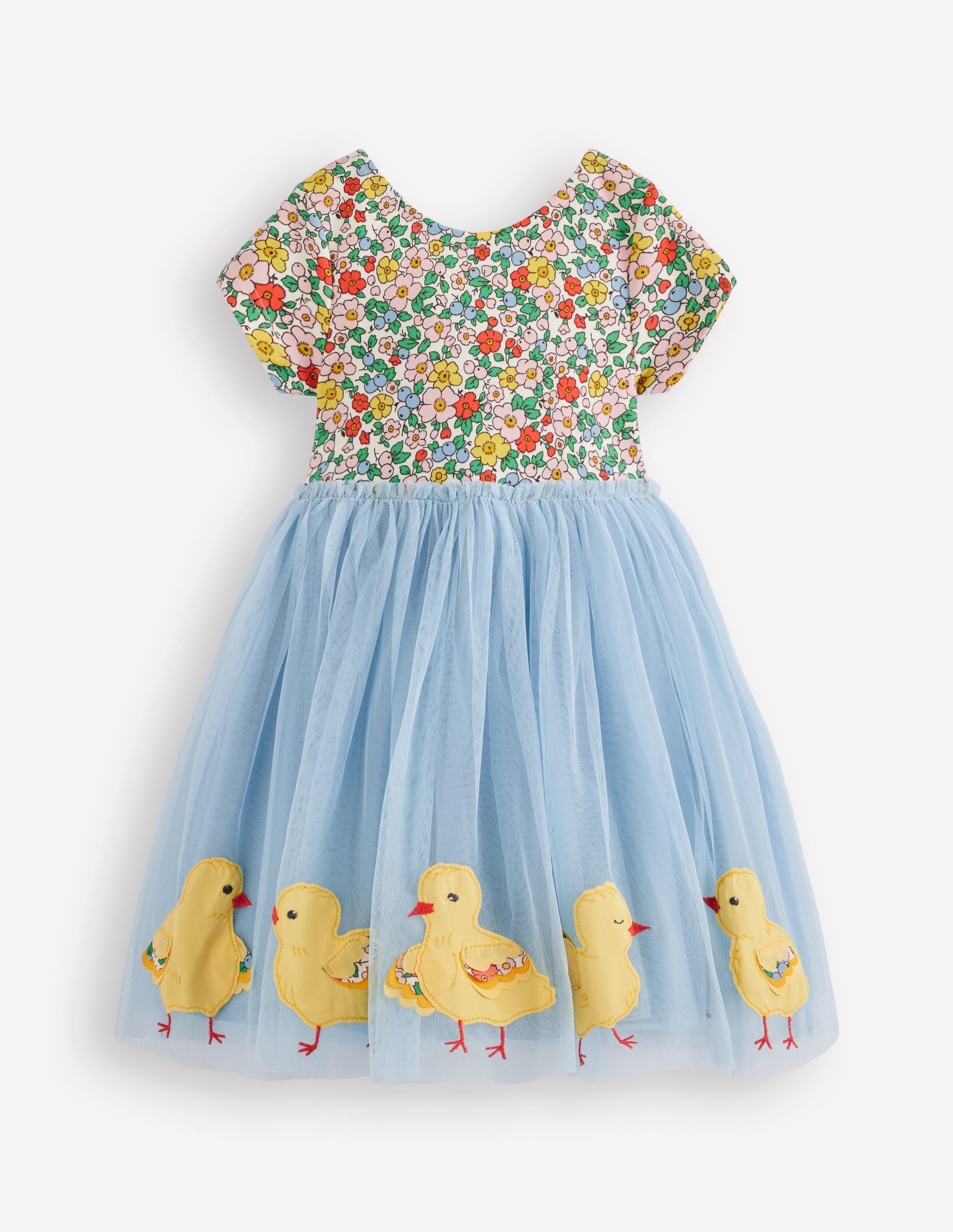 Ami Applique Tulle Dress-Pale Blue Chicks - Image 2