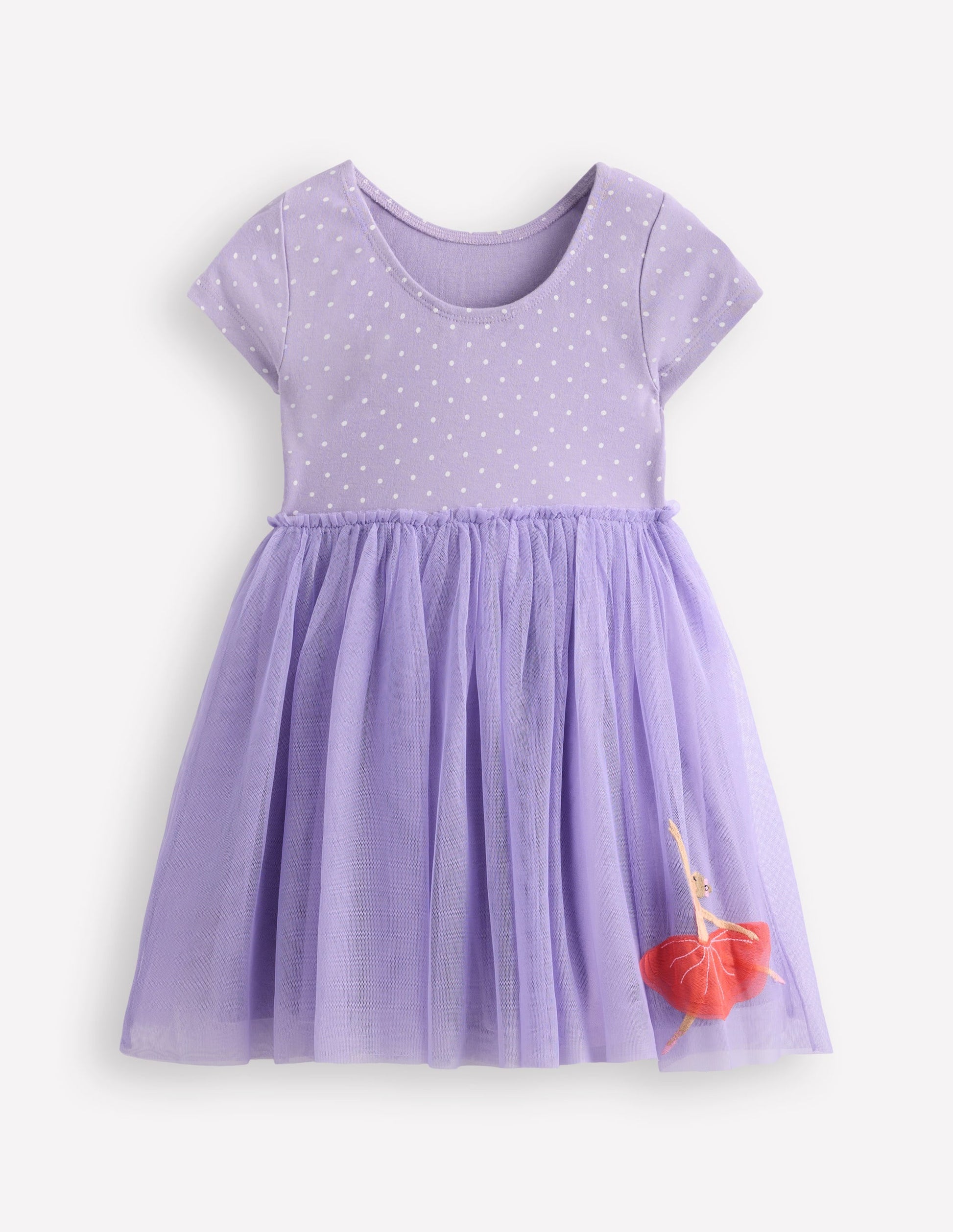Ami Applique Tulle Dress-Misty Lavender Ballerinas-2