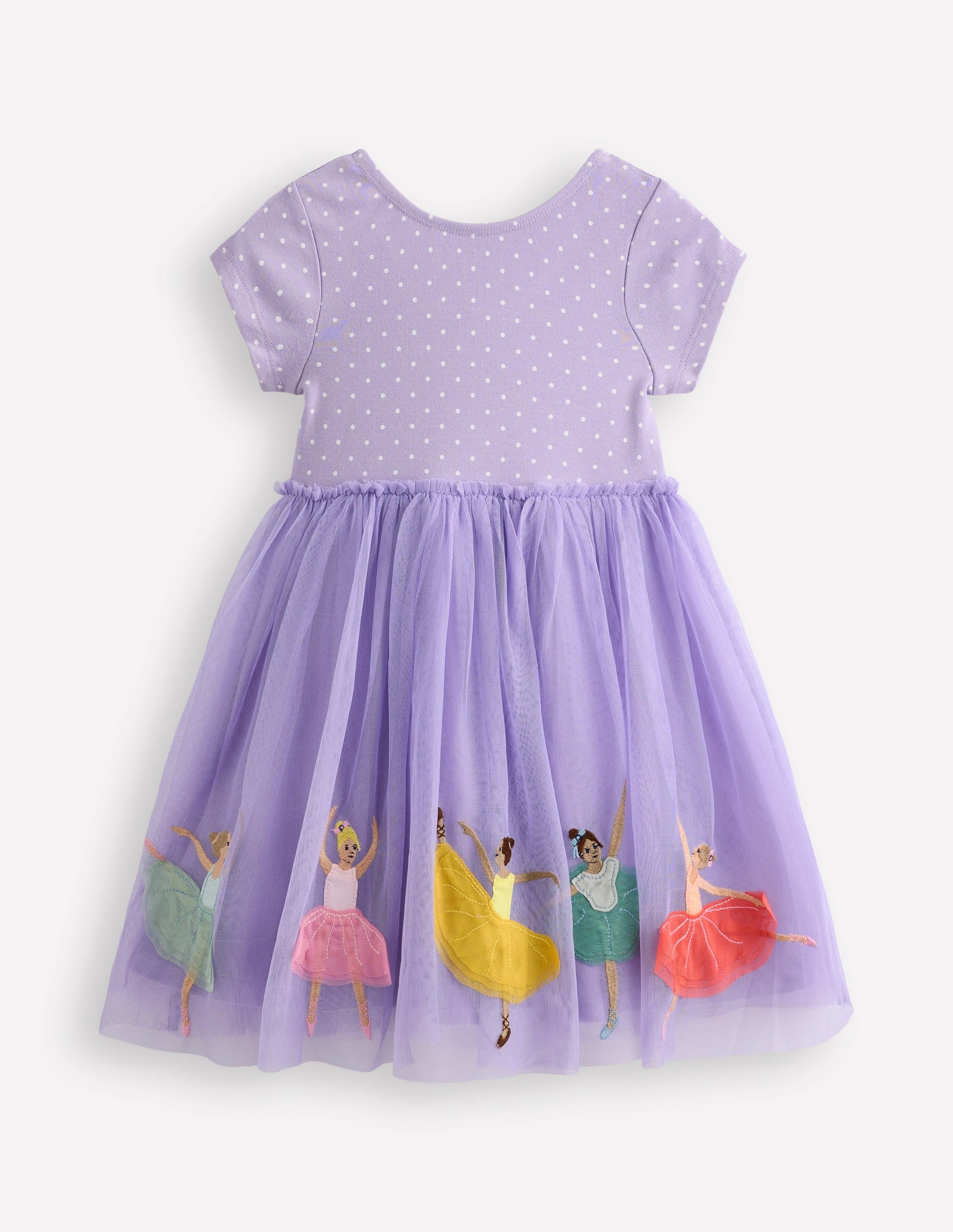 Ami Applique Tulle Dress-Misty Lavender Ballerinas-1
