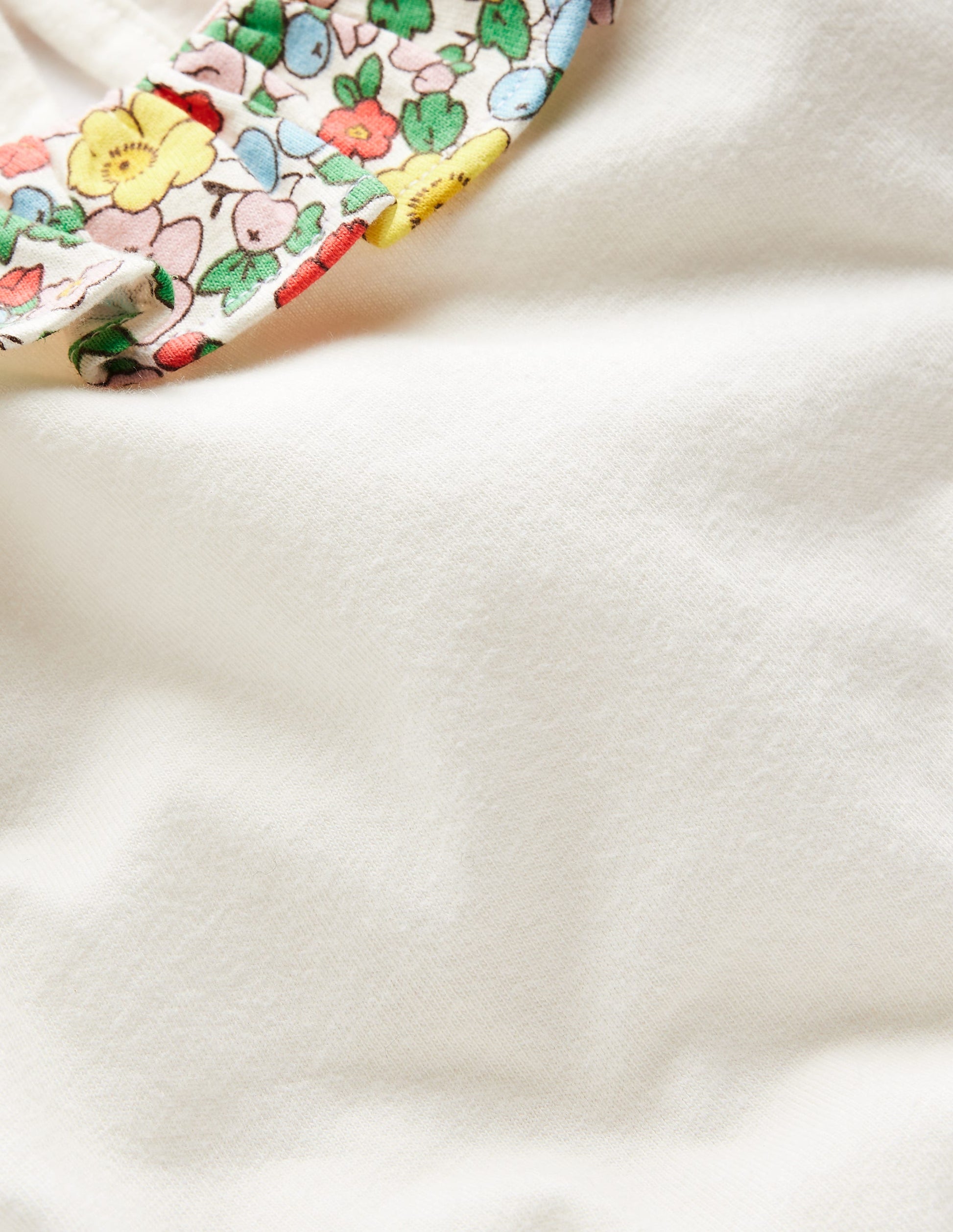 Short Sleeved Collared Top-Ivory Floral-4