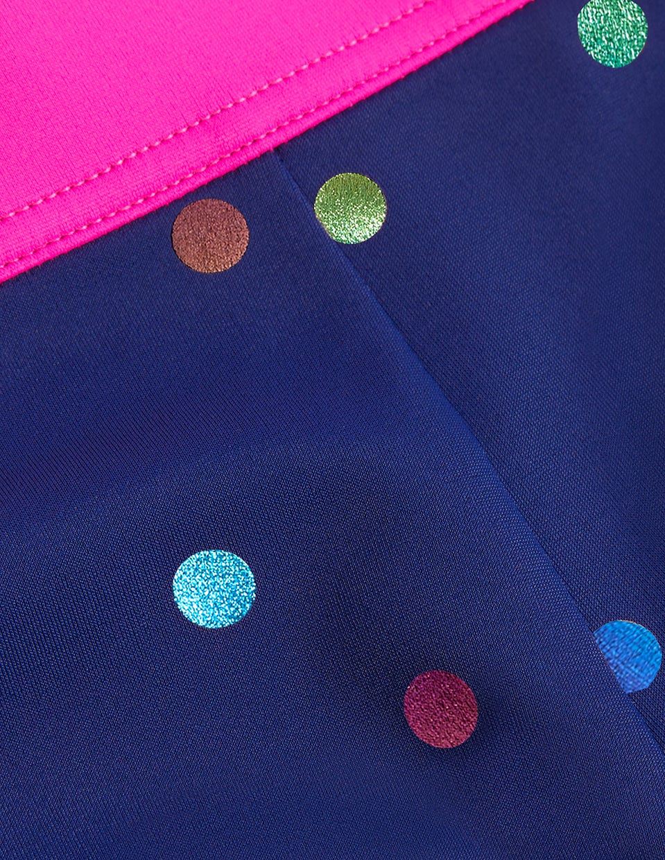 Patterned Swim Shorts-Navy Rainbow Confetti Spot-3