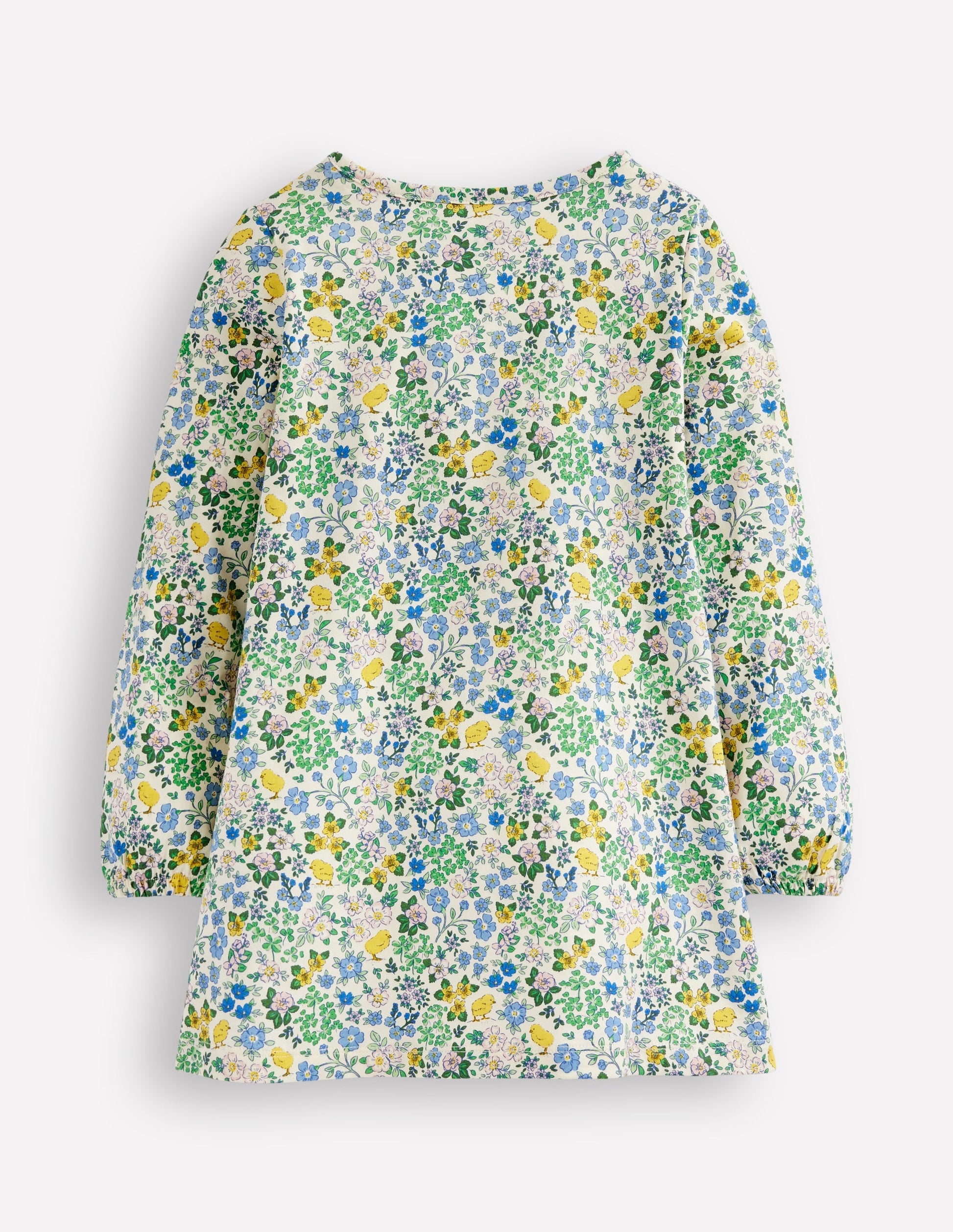 Long sleeved Bag Tunic-Vanilla White Floral Chick-2
