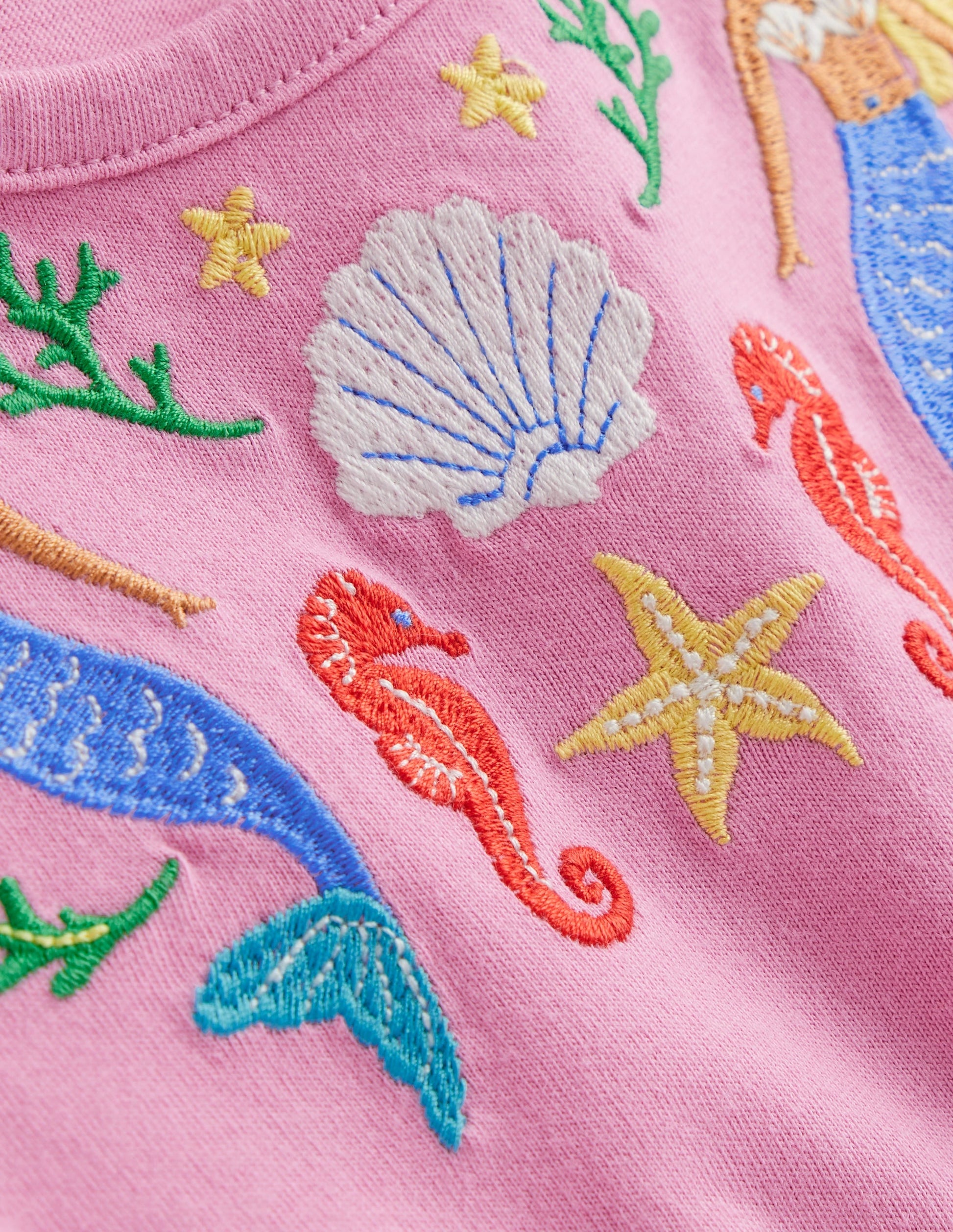 Frill Sleeve Tunic Set-Cosmos Pink Mermaids-3