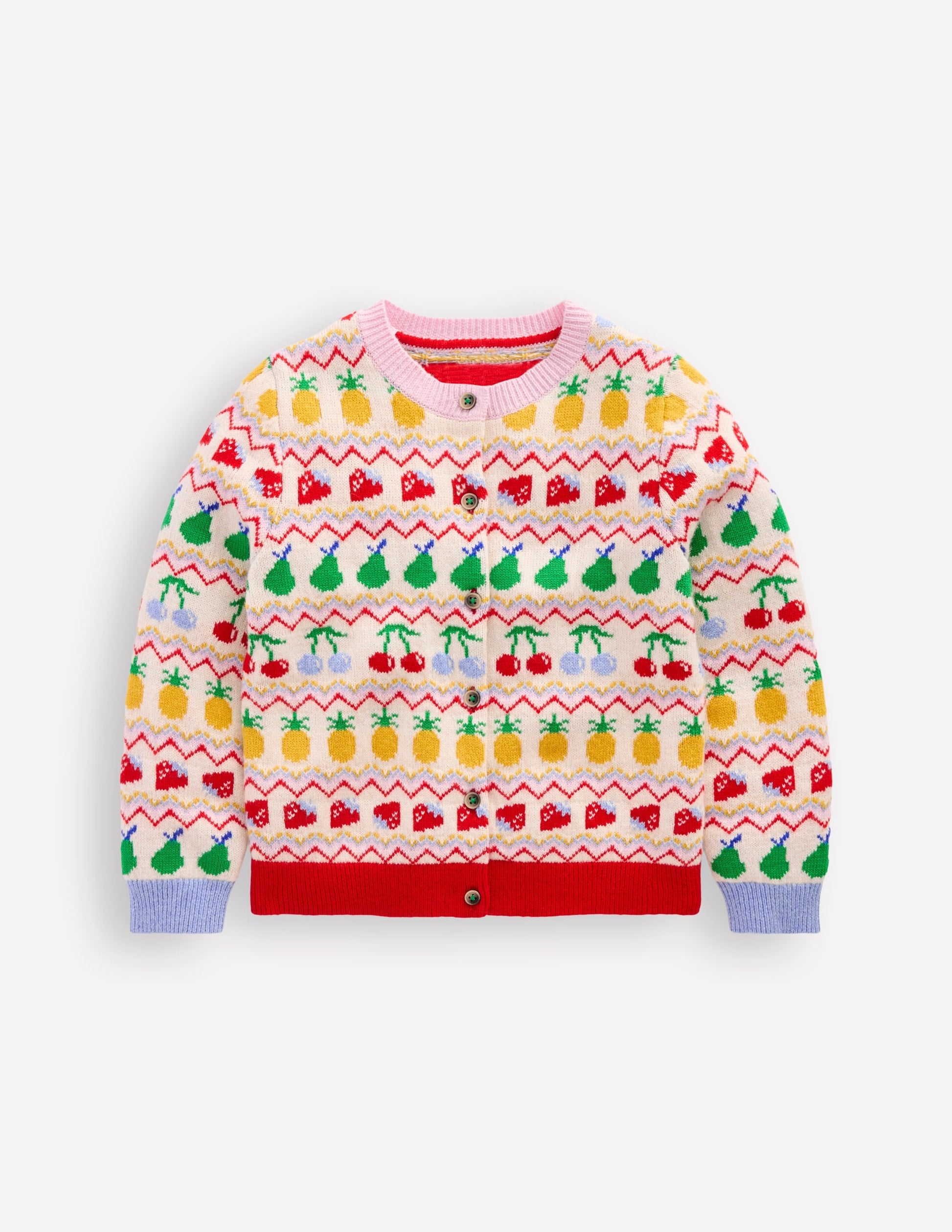 Edie Fair Isle Cardigan-Multi Fruit-1
