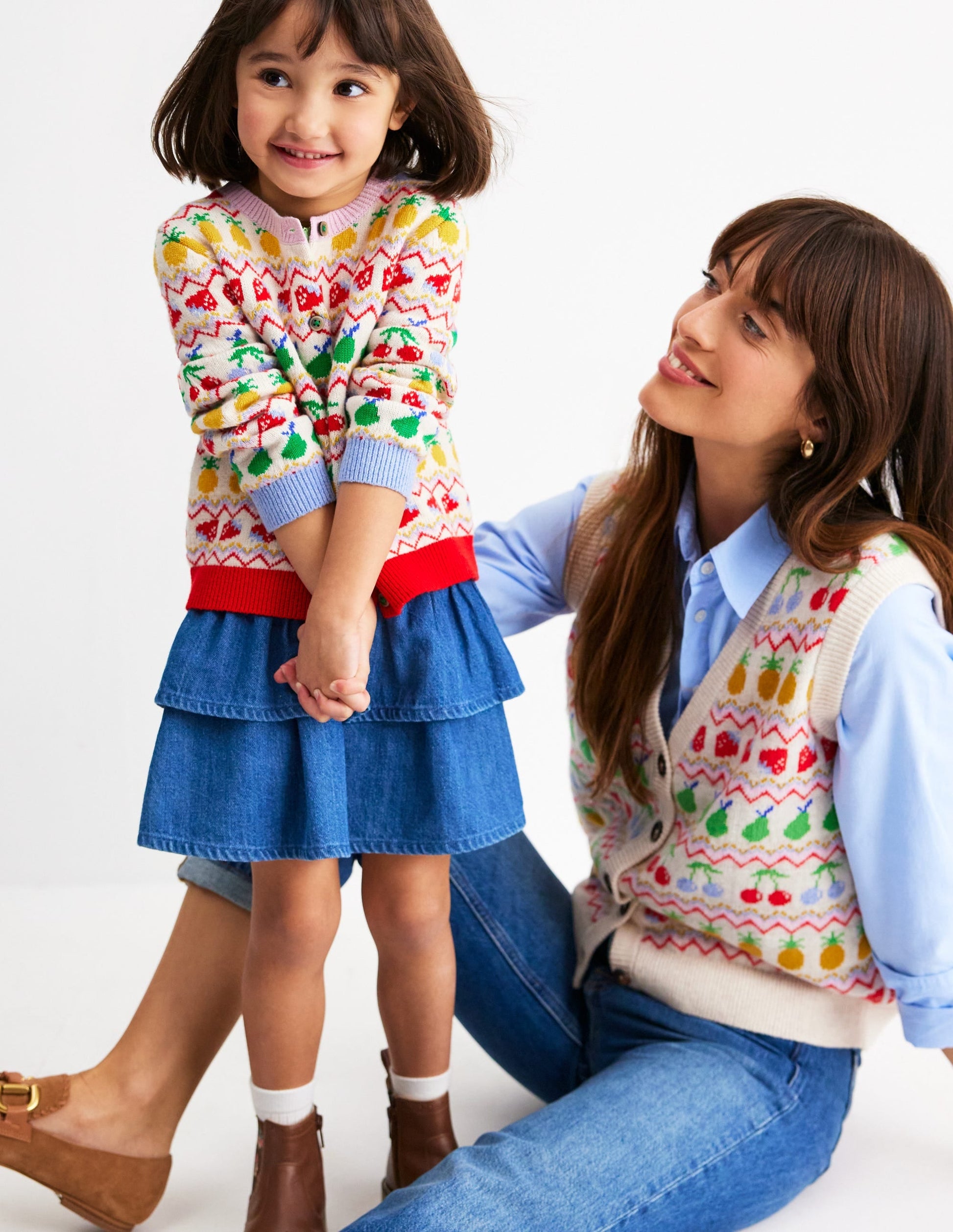 Edie Fair Isle Cardigan-Multi Fruit-4