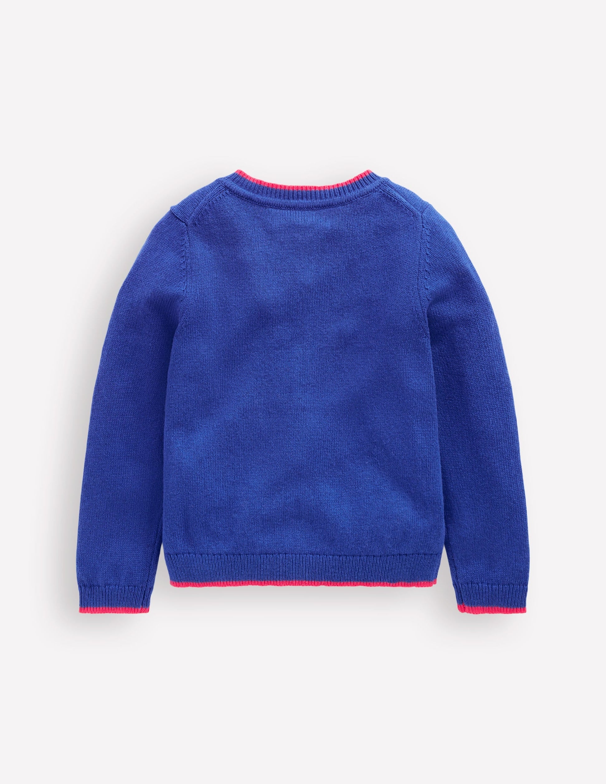 Evelyn Fun Logo Cardigan-Heron Blue Bow-3