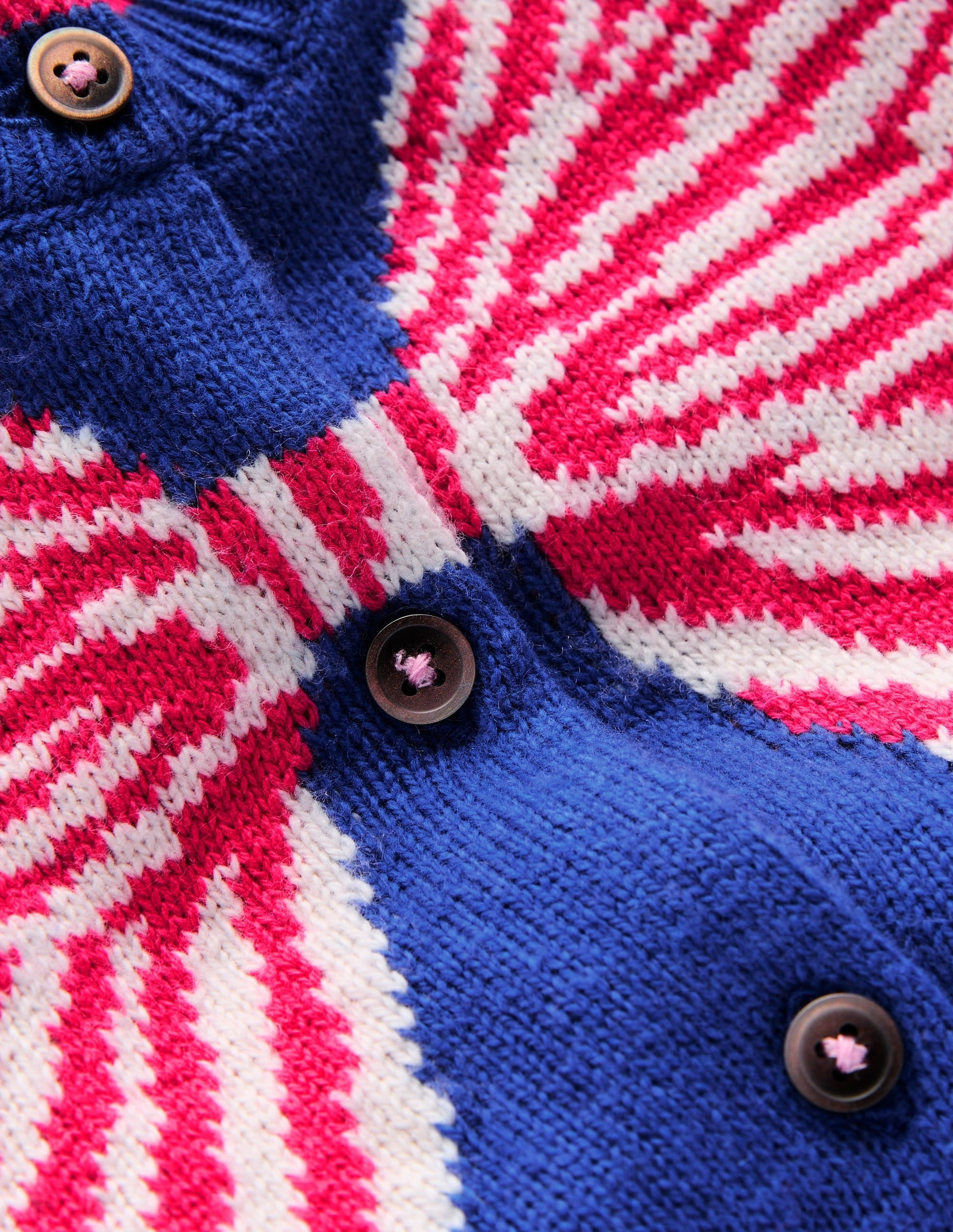Evelyn Fun Logo Cardigan-Heron Blue Bow-4