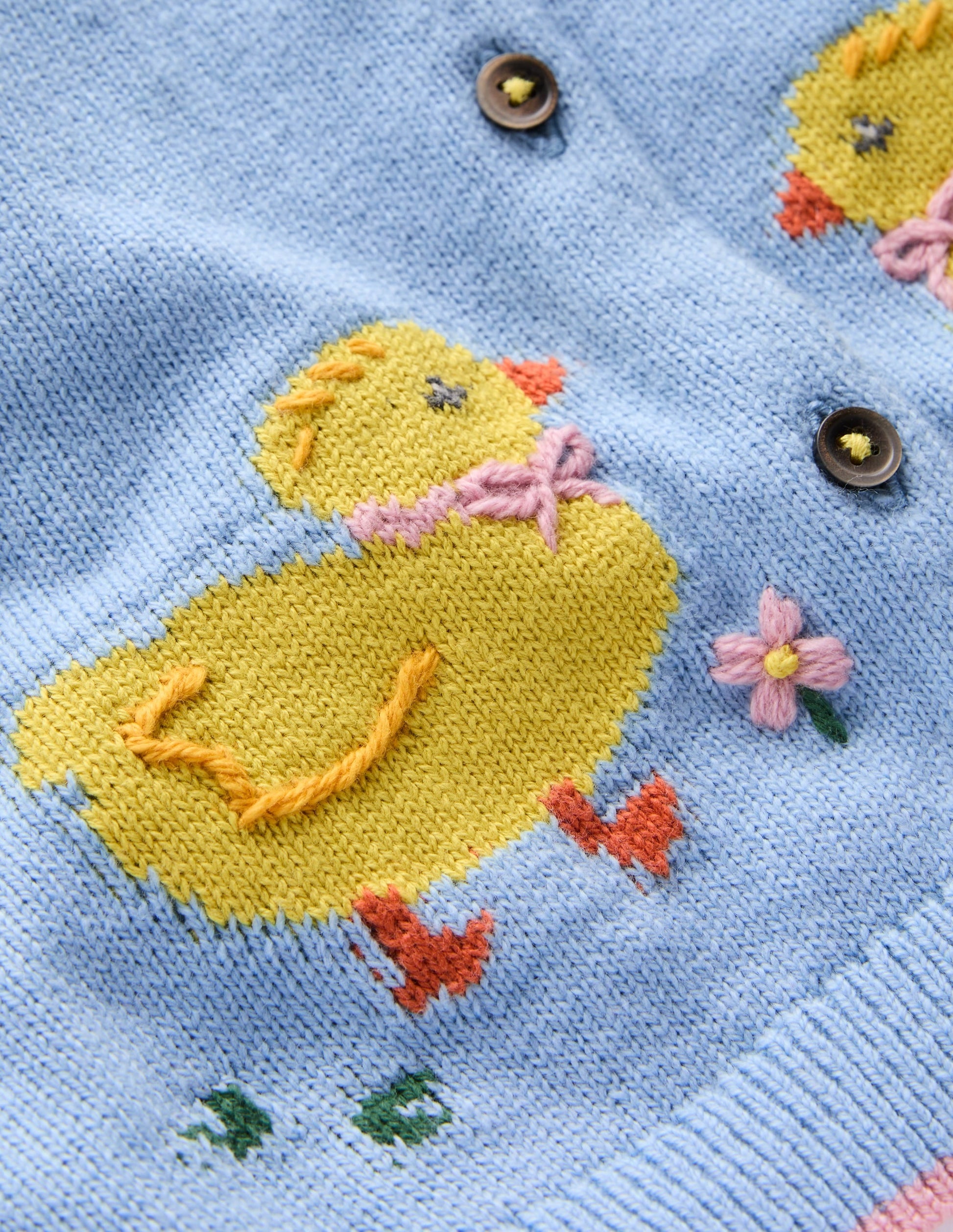 Evelyn Fun Logo Cardigan-Vintage Blue Chicks-4