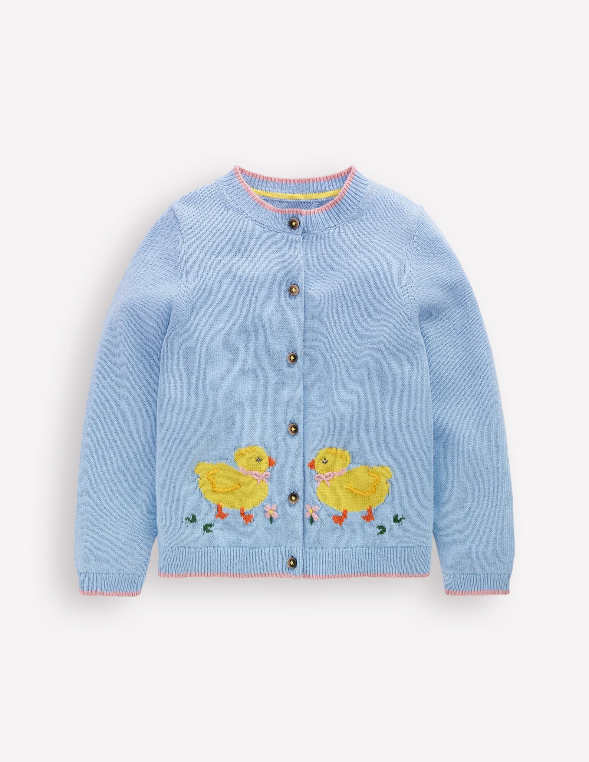 Evelyn Fun Logo Cardigan-Vintage Blue Chicks-2