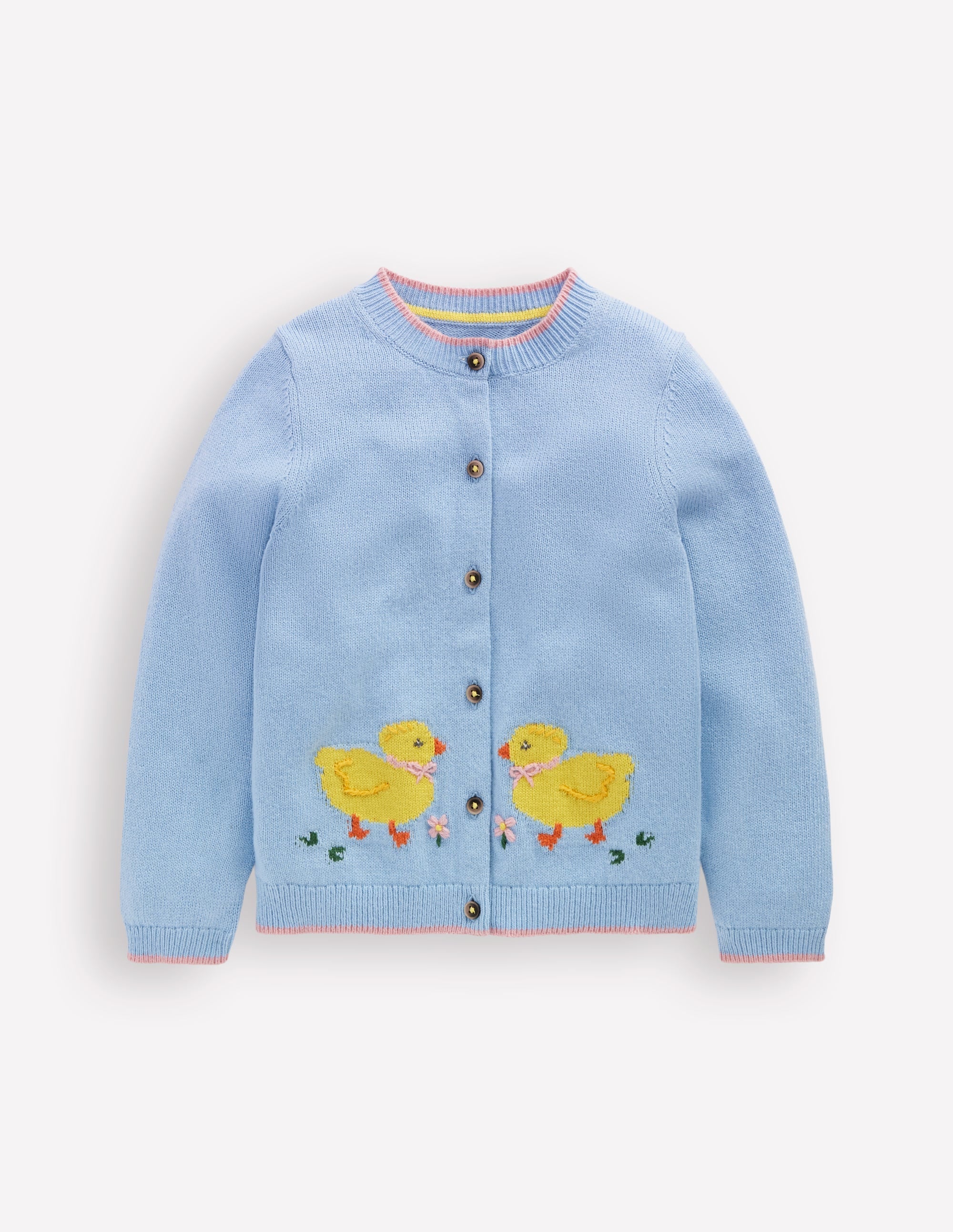 Evelyn Fun Logo Cardigan-Vintage Blue Chicks - Image 2