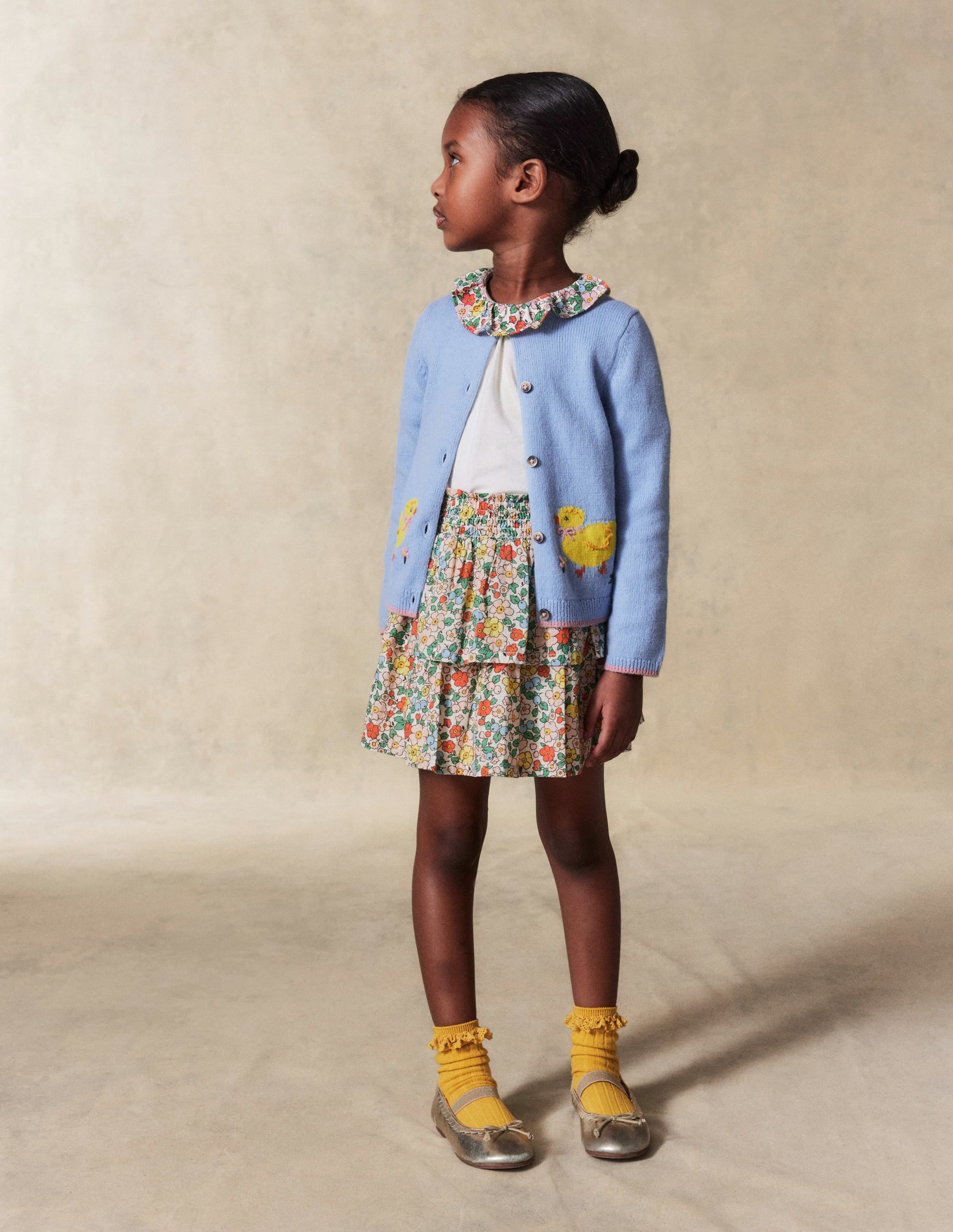 Evelyn Fun Logo Cardigan-Vintage Blue Chicks-1