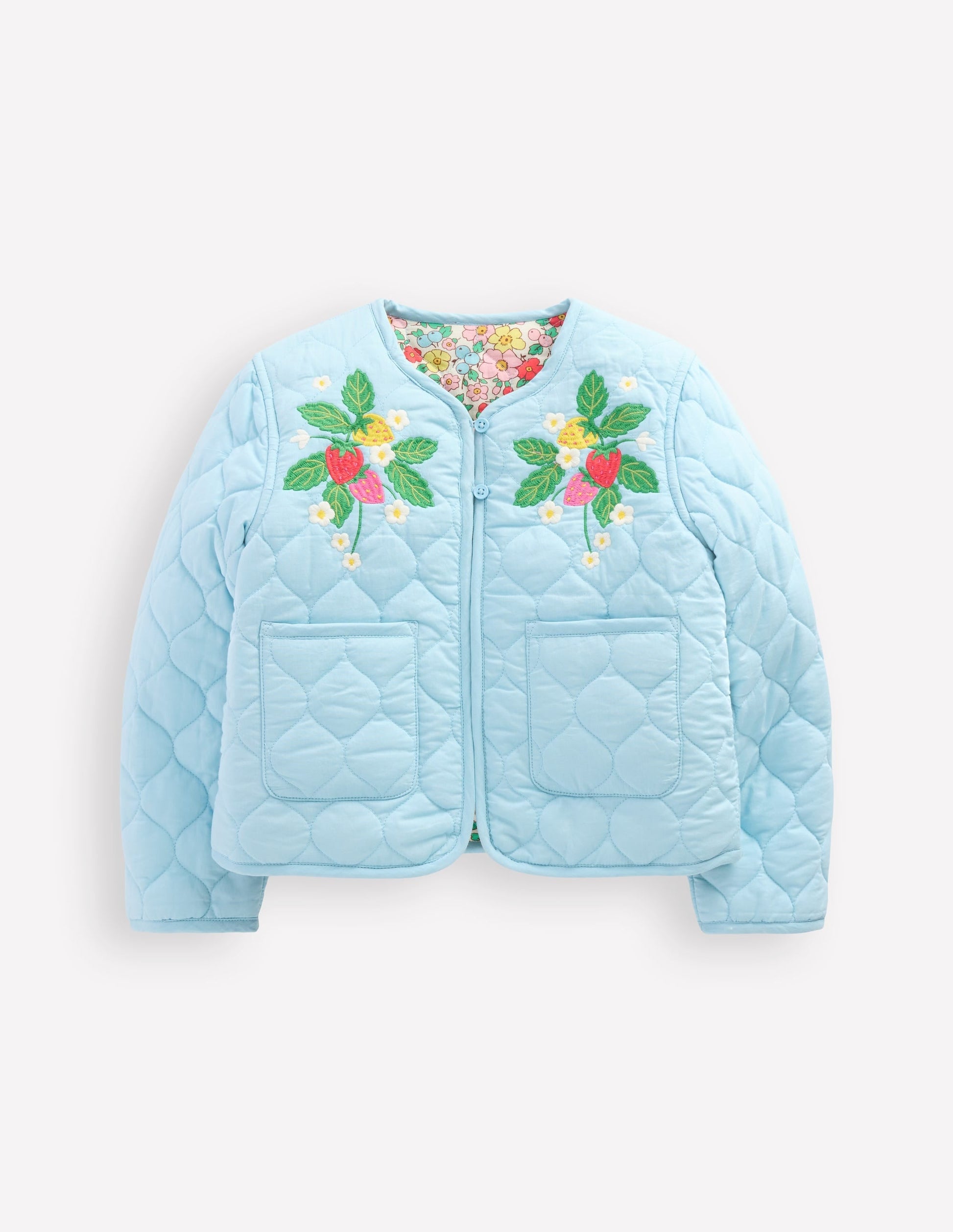 Aurore Reversible Jacket-Vanilla White Apple Blossom-2
