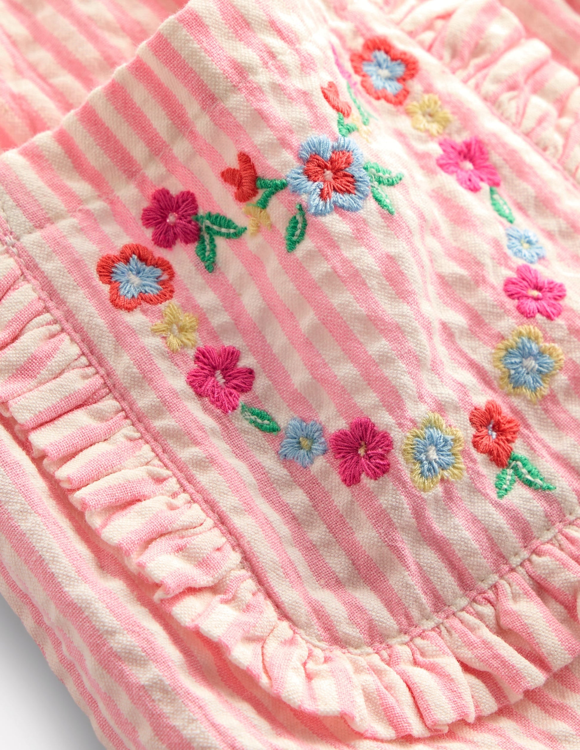 Applique Pocket Skirt-Cosmos Pink Daisy Chain-3