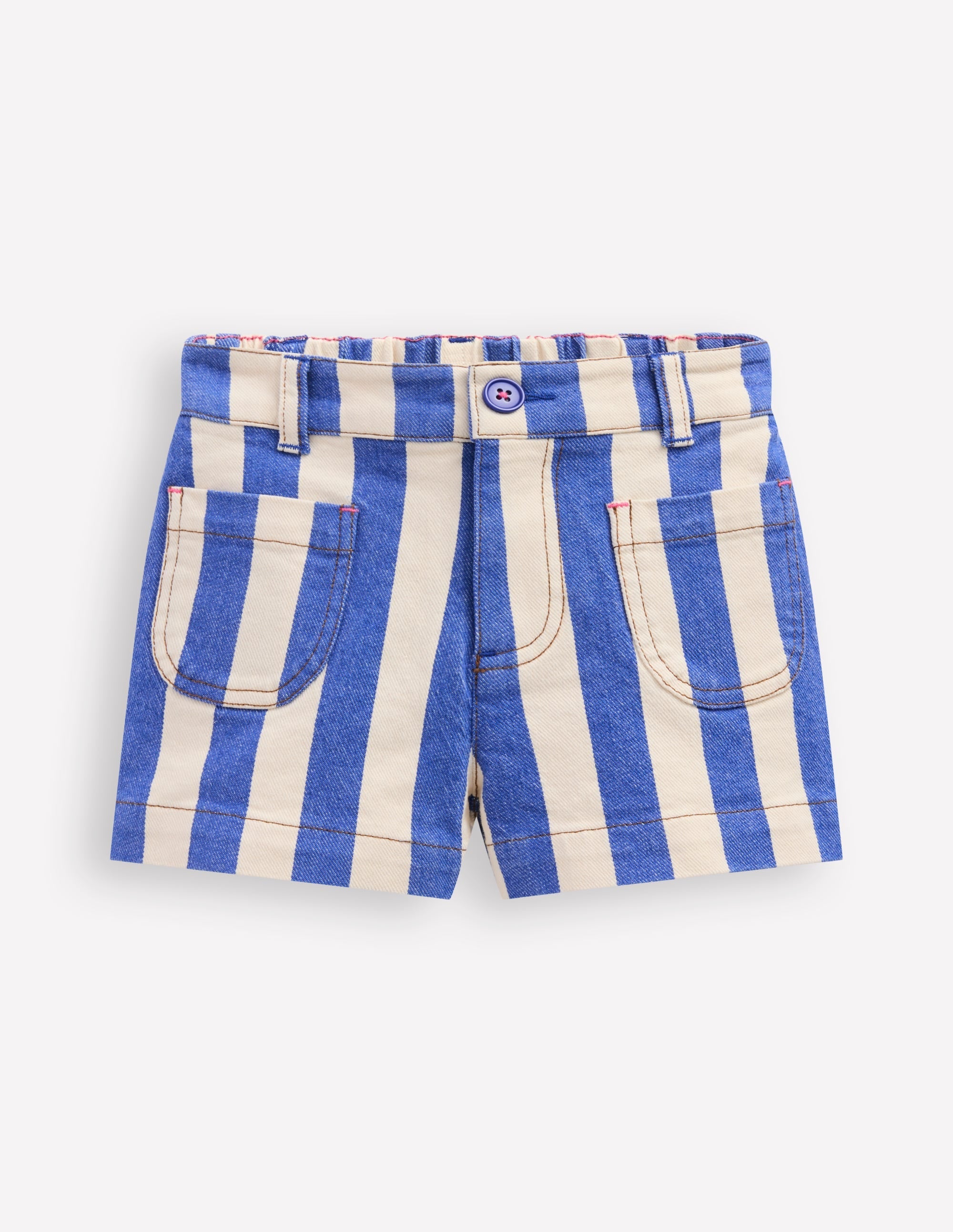 Patch Pocket Shorts-Orion Blue/ Ivory - Image 1
