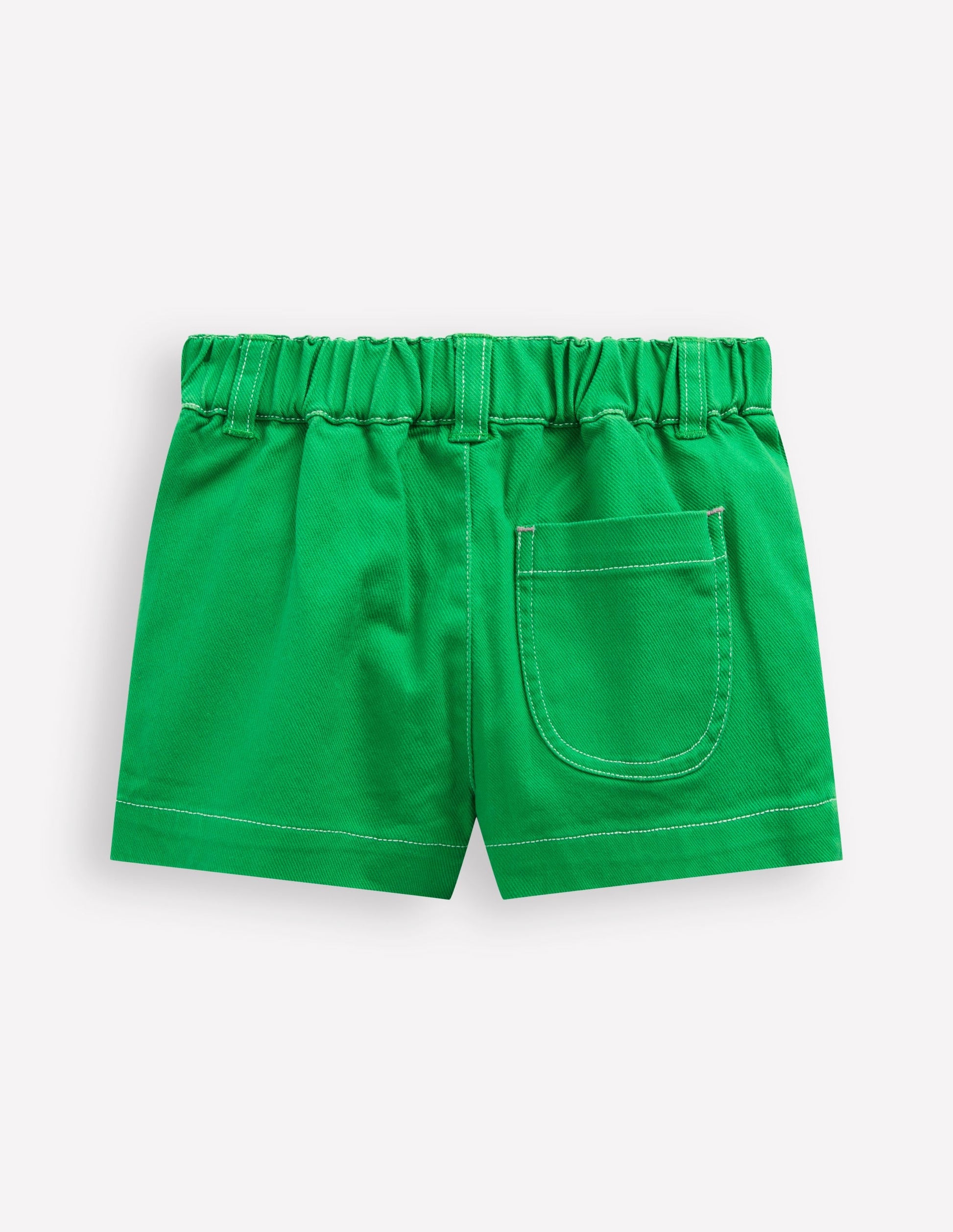 Patch Pocket Shorts-Green-2