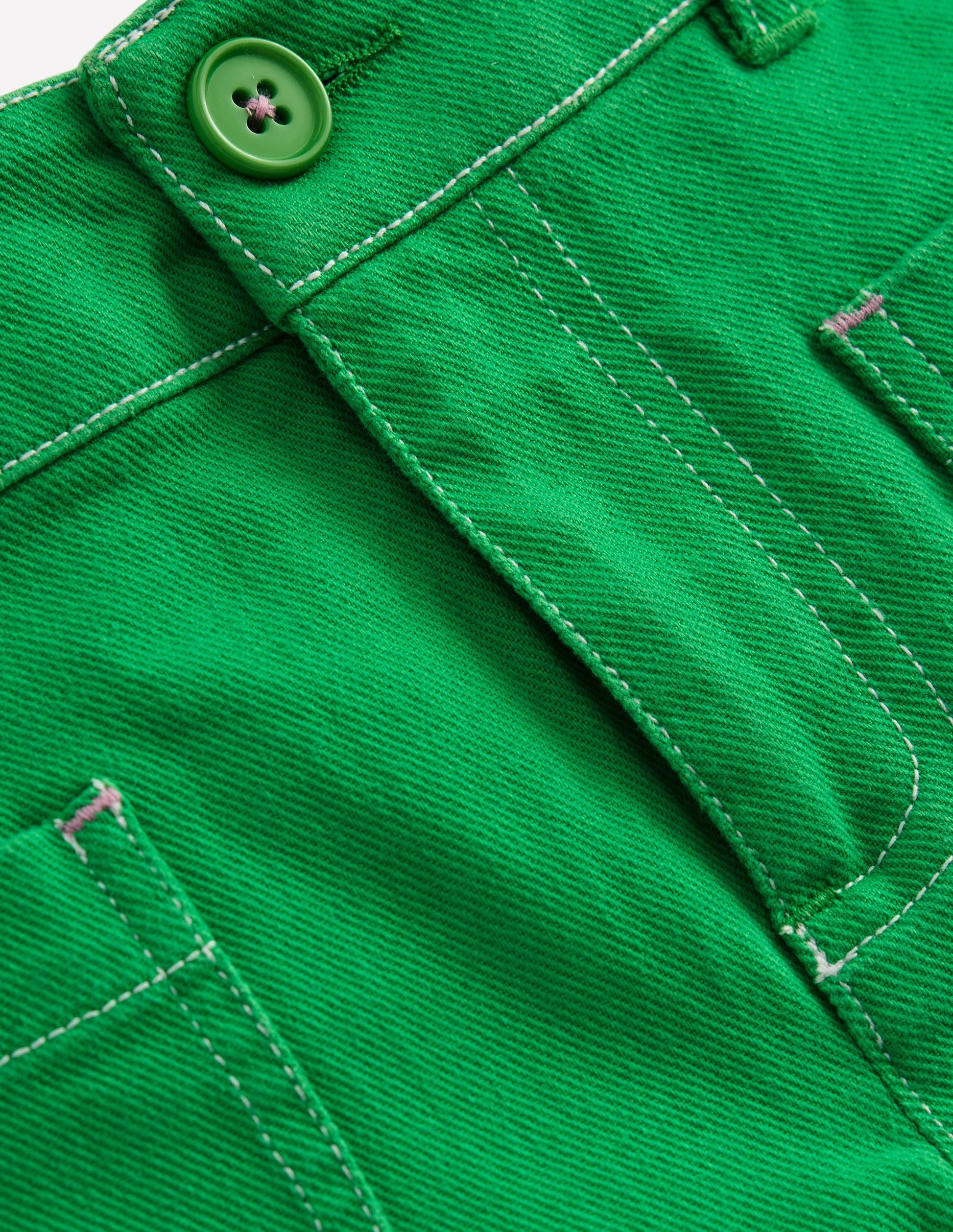 Patch Pocket Shorts-Green-3