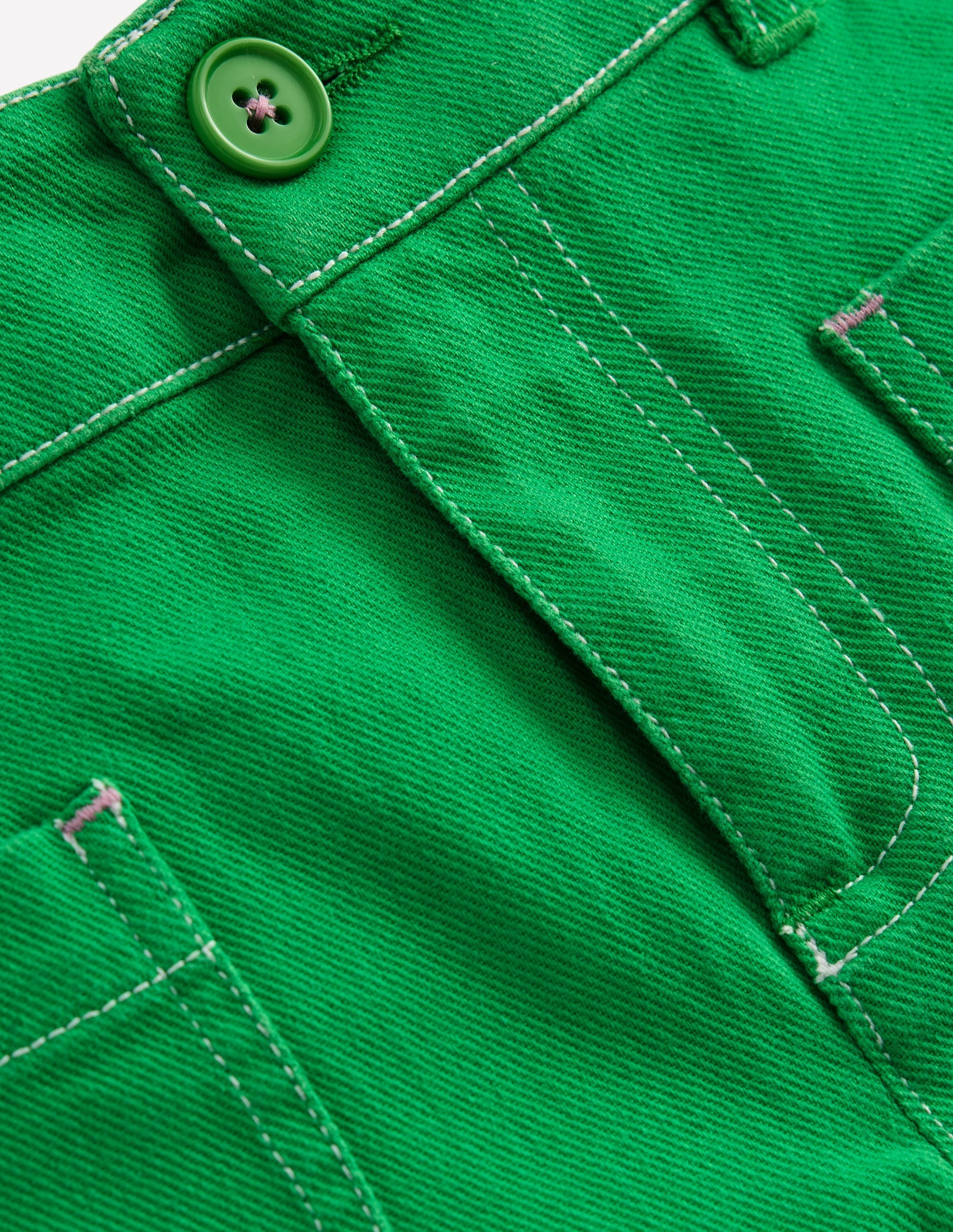 Patch Pocket Shorts-Green - Image 3