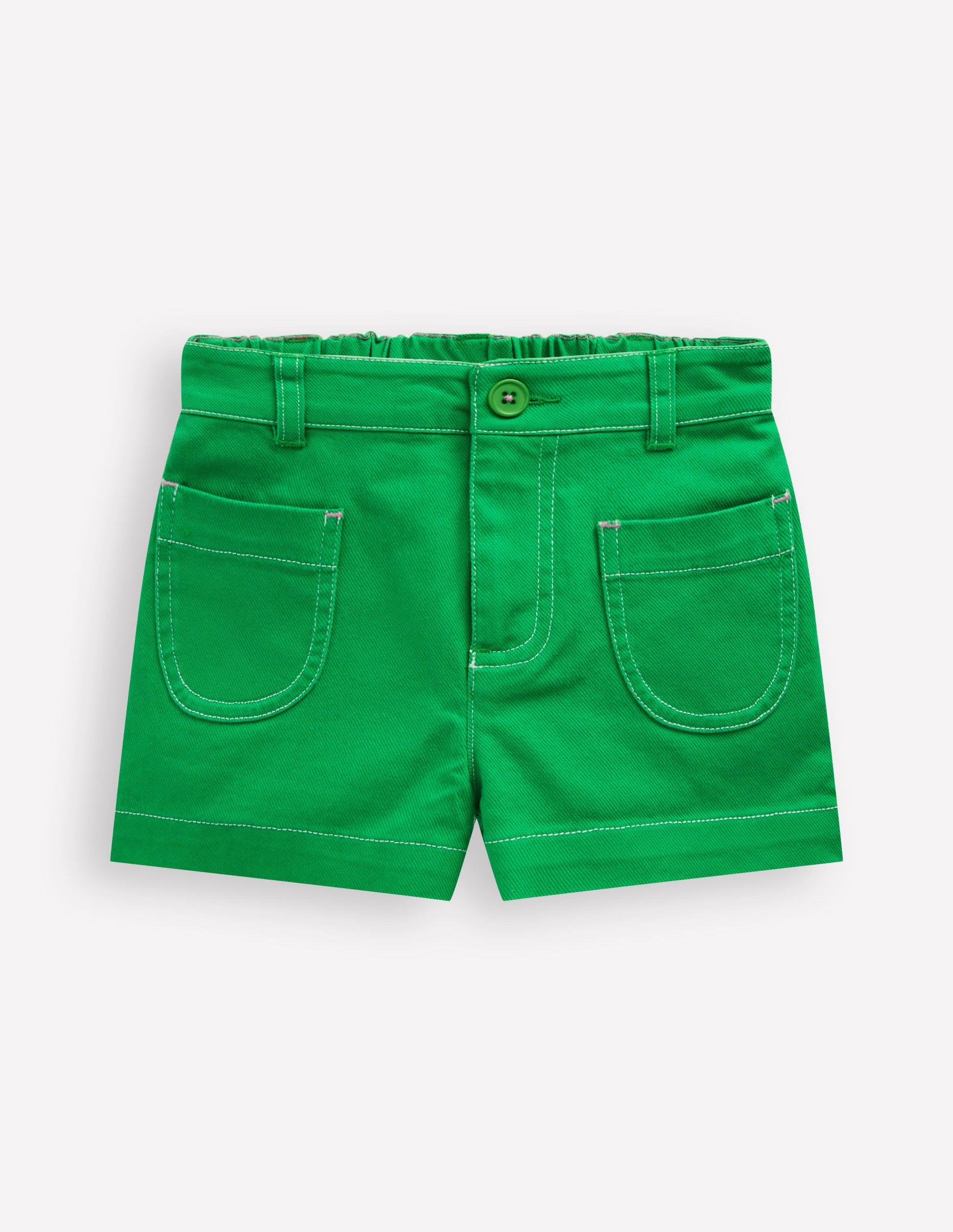 Patch Pocket Shorts-Green-1
