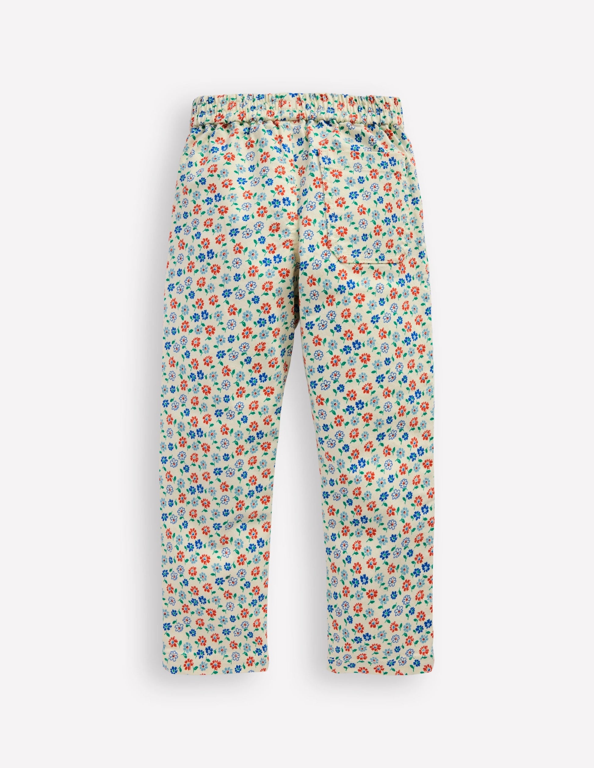 Pull-On Trouser-Vanilla White Vintage Daisy-2