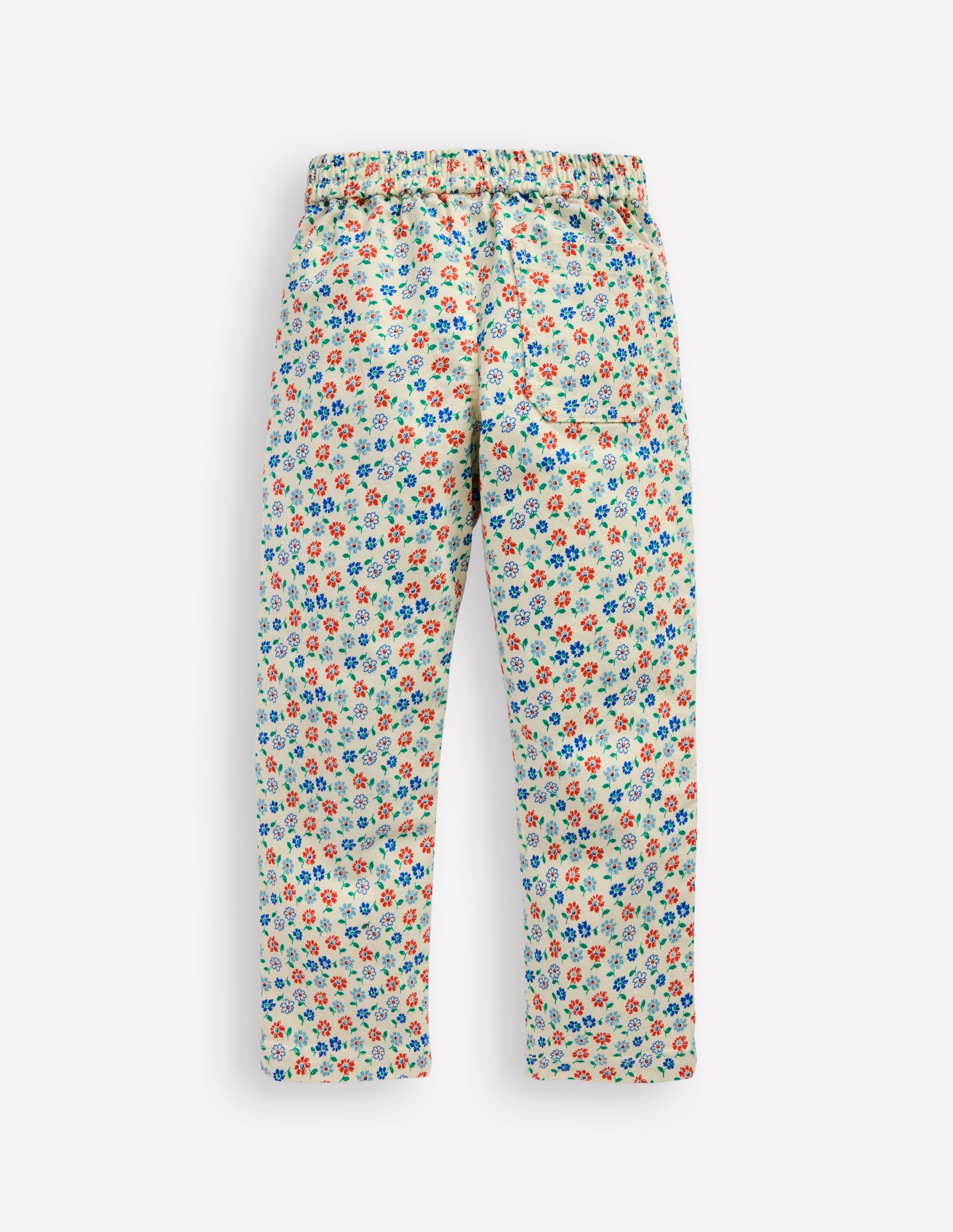 Pull-On Trouser-Vanilla White Vintage Daisy - Image 2