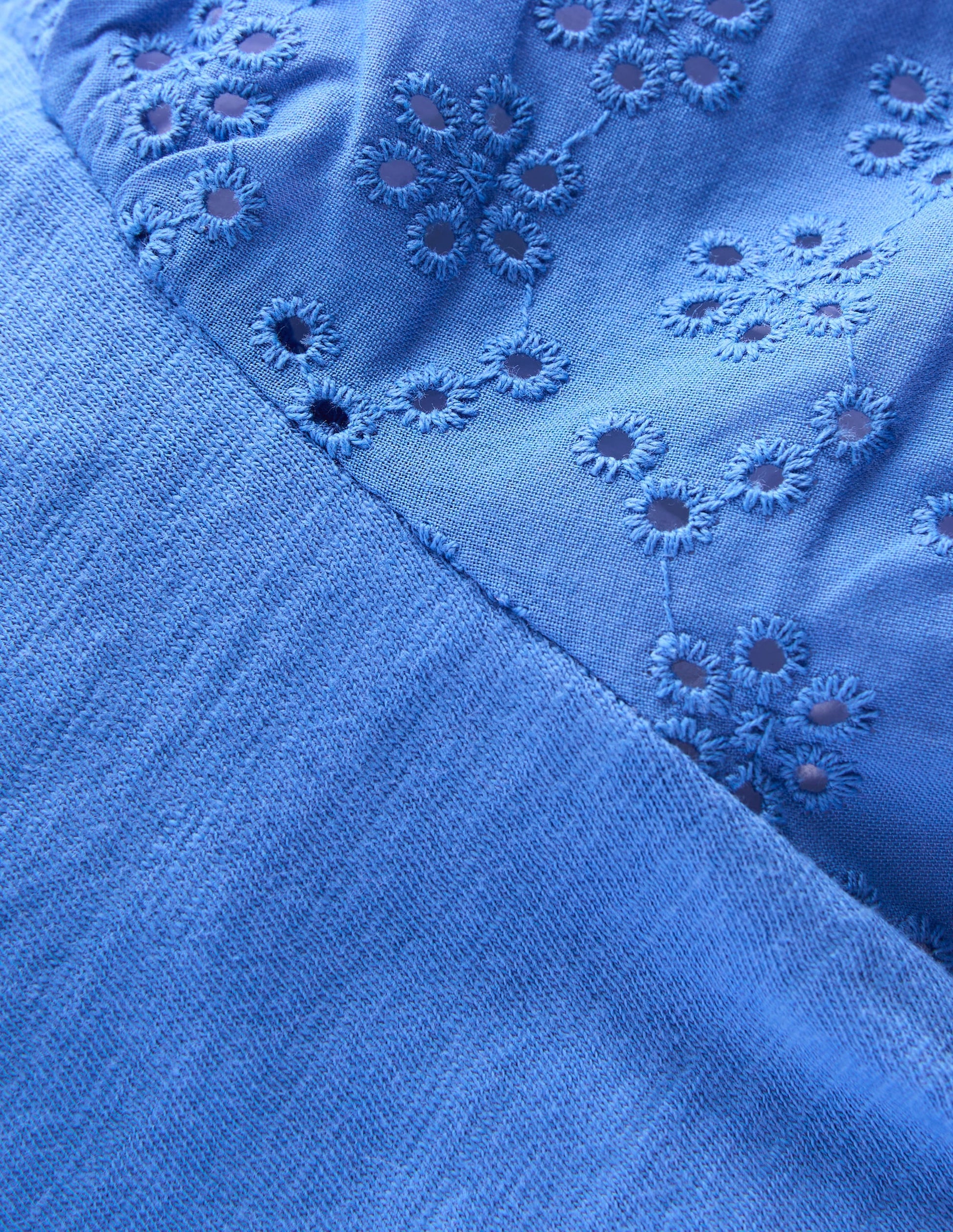 Broderie Mix Tee-Peacock Plume Blue-3