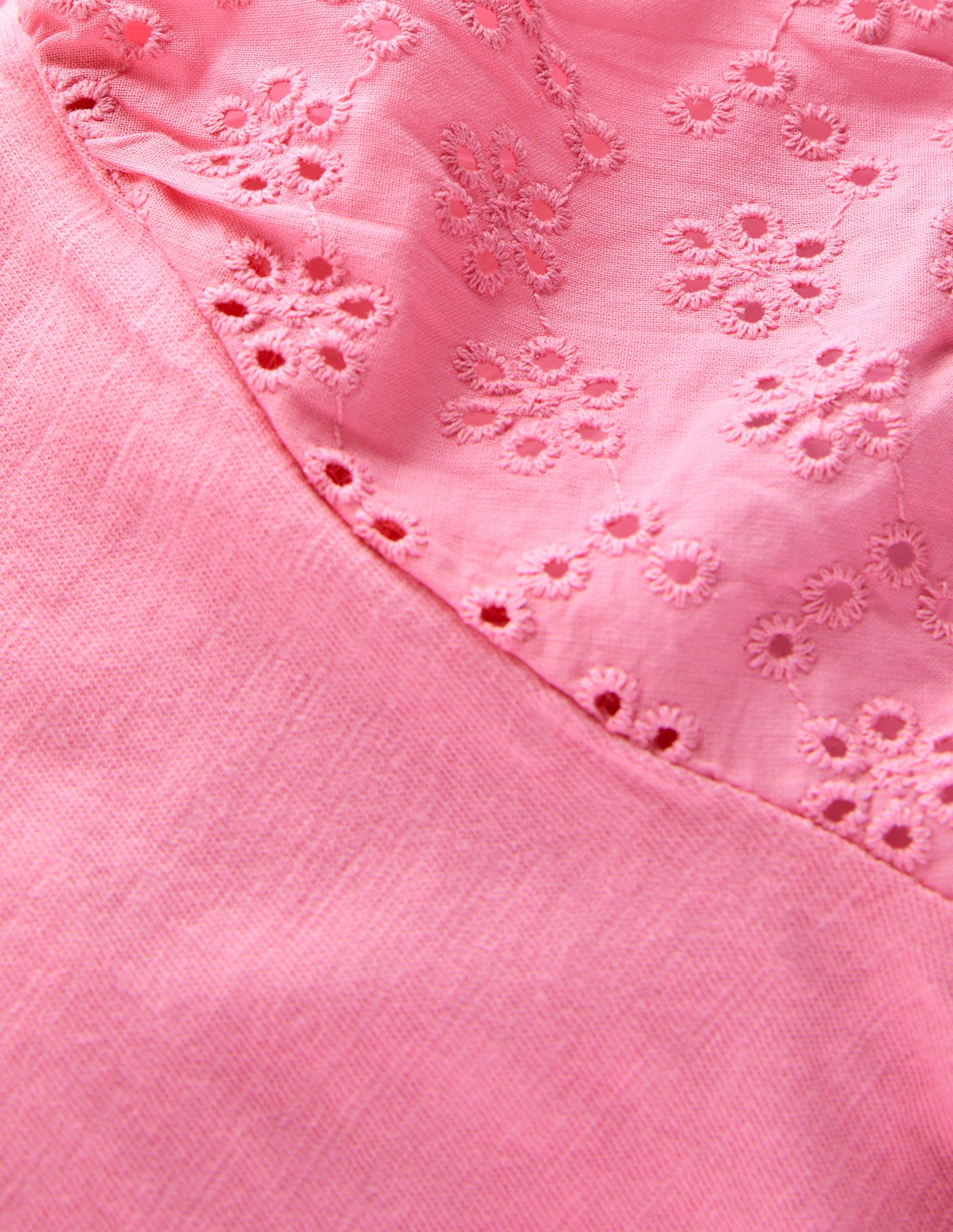 Broderie Mix Tee-Bubblegum Pink-3