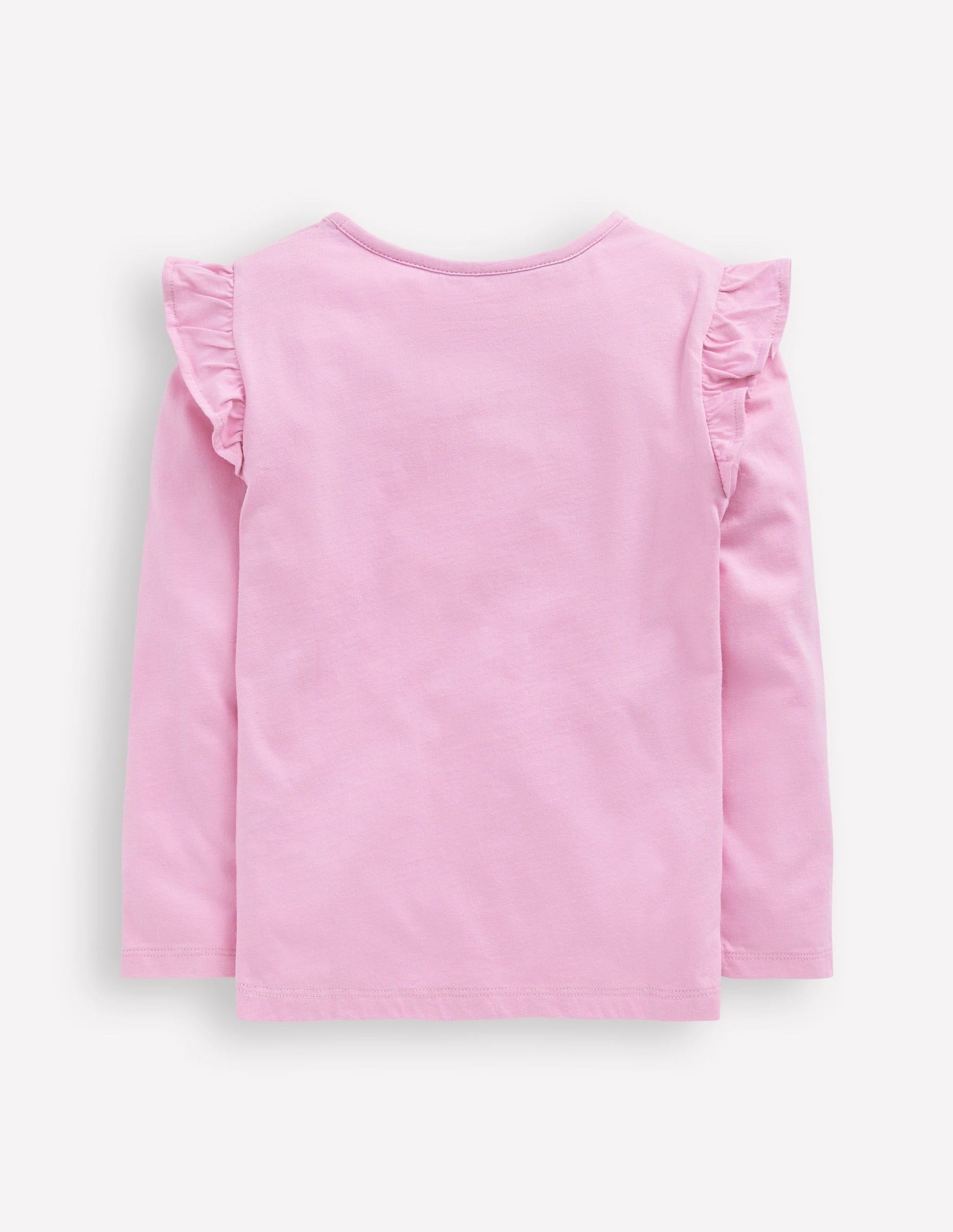 Long Sleeve Frill Logo Top-Bubblegum Pink Dogs-2