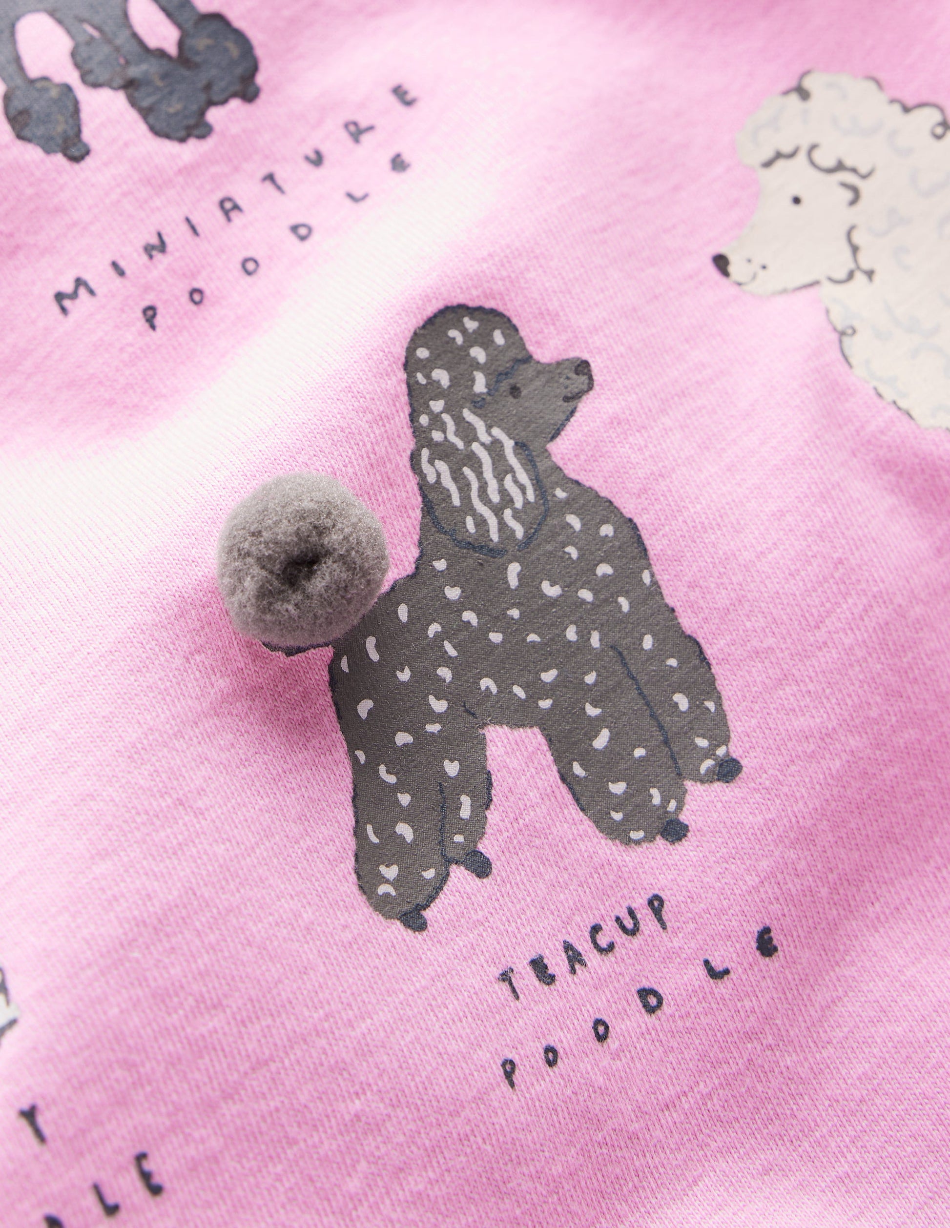 Long Sleeve Frill Logo Top-Bubblegum Pink Dogs-3