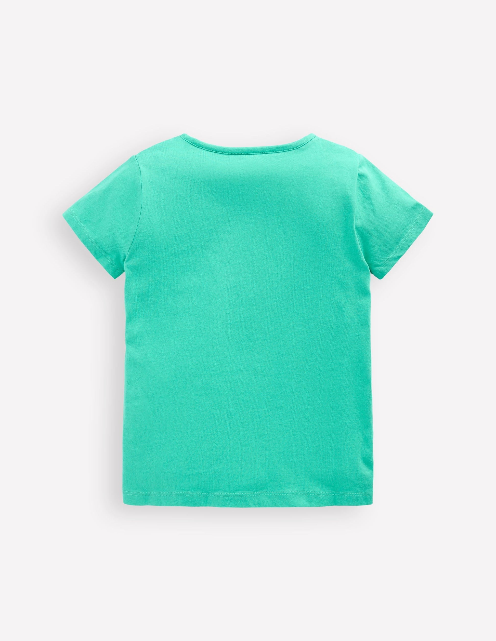Short Sleeve Applique T-shirt-Turquoise Blue Bunny-2